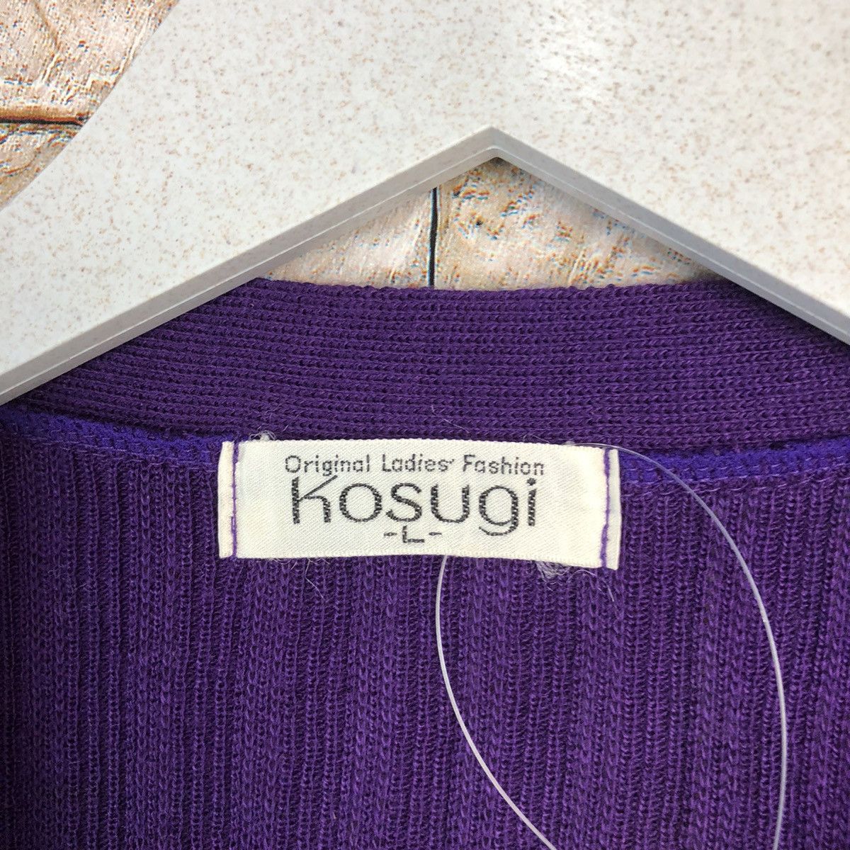Homespun Knitwear × Japanese Brand Kosugi Purple vintage Cardigan Knitwear #A847 Size L / US 10 / IT 46 - 8 Thumbnail
