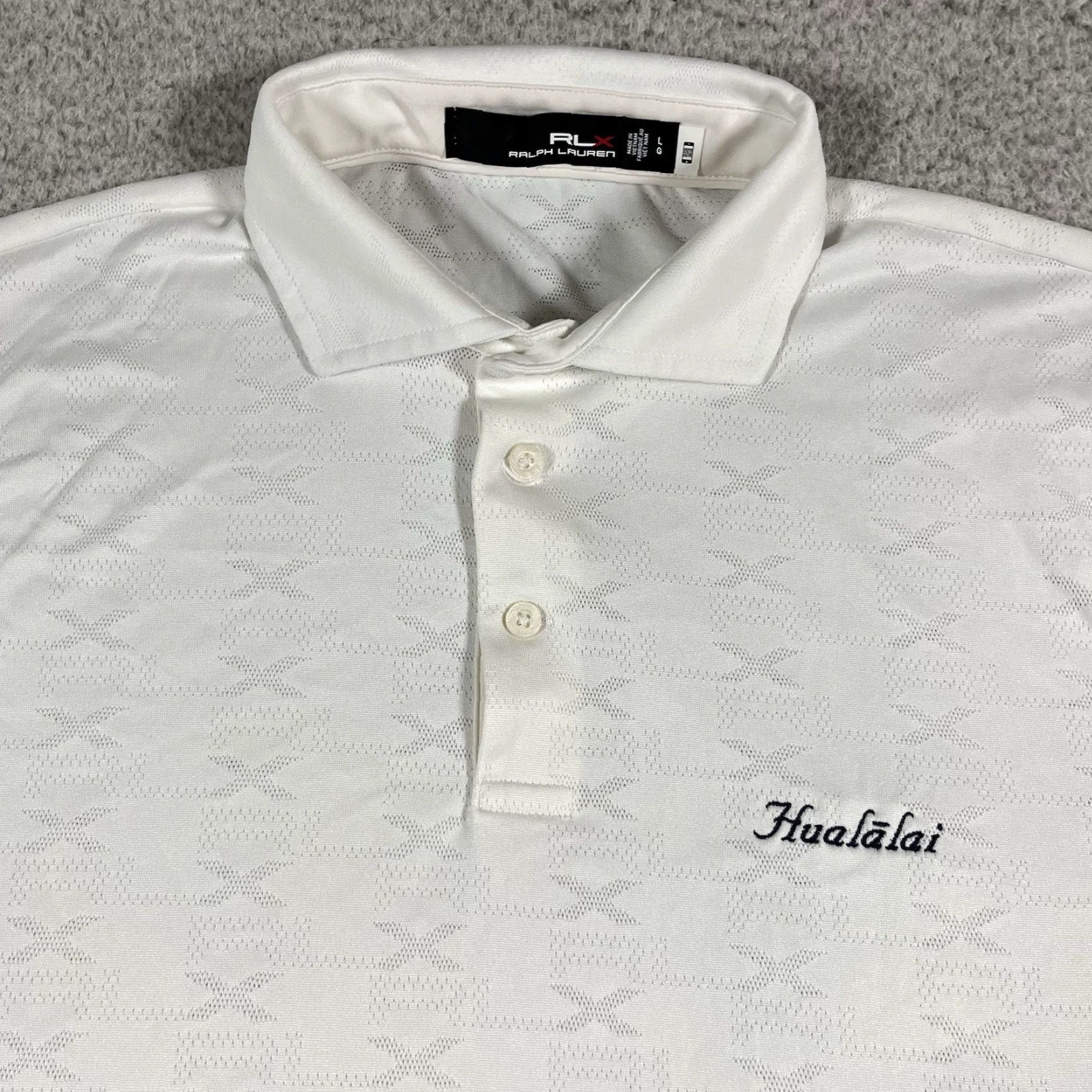 RLX Ralph Lauren RLX Ralph Lauren Polo Shirt Men L White Performance Golf Shirt Polo Wear Hualalai Hawaii Club Golf RLX Size US L / EU 52-54 / 3 - 7 Thumbnail
