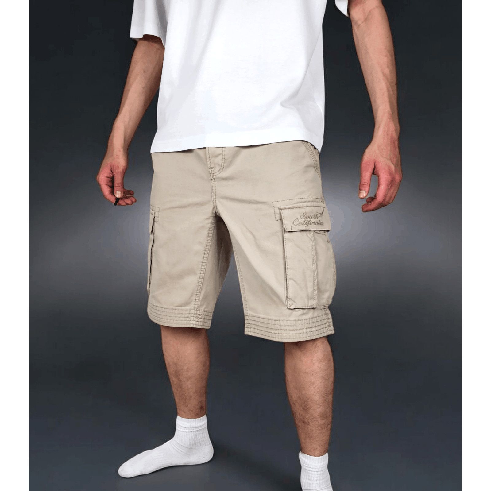 Japanese Brand 💎Size 36 90's Beige Cargo Military Shorts Y2K JNCO Size US 36 / EU 52 - 1 Thumbnail