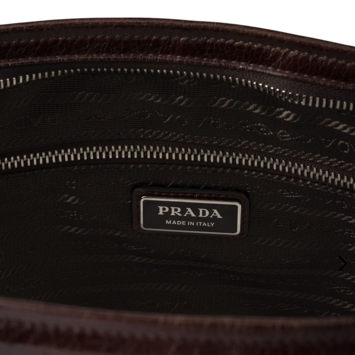Prada Bonnie Extra Large Leather Bag Dark Brown Size ONE SIZE - 11 Thumbnail