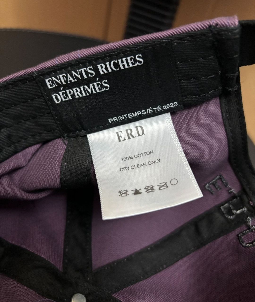 Enfants Riches Deprimes ENFANTS RICHES DEPRIMES ERD Embroidered Baseball Cap Purple Size ONE SIZE - 3 Thumbnail