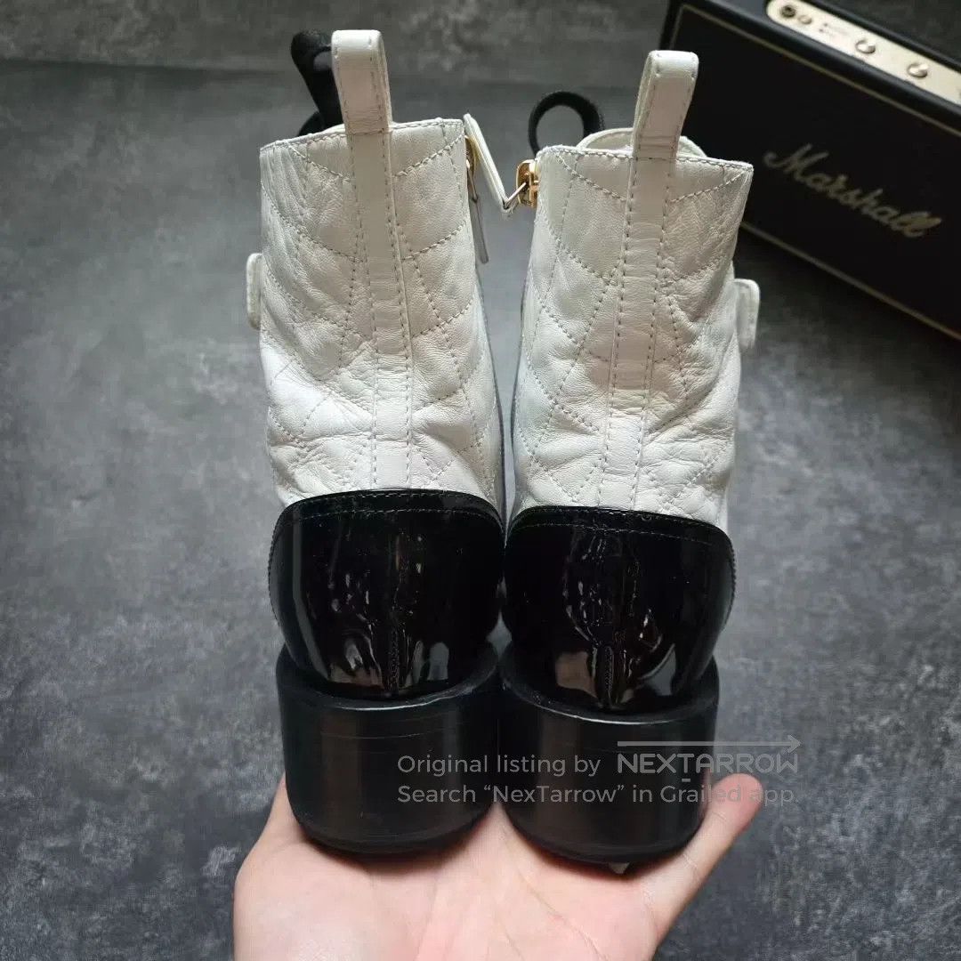 Chanel Chanel 24S Black and White Martin Boots| Size US 6 / IT 36 - 6 Thumbnail