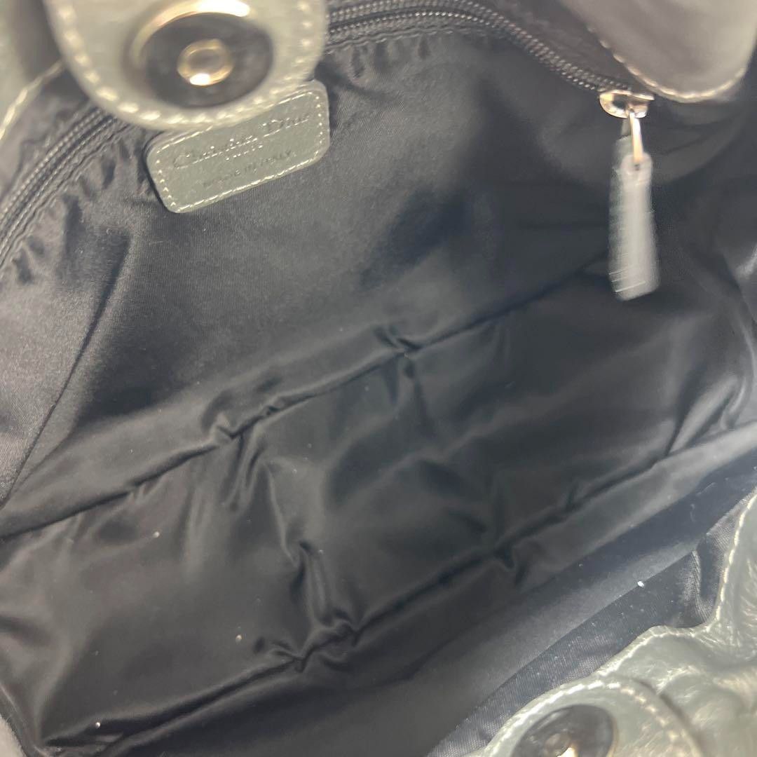 Dior Dior - Cannage handbag quilted nylon gray logo Size ONE SIZE - 6 Thumbnail