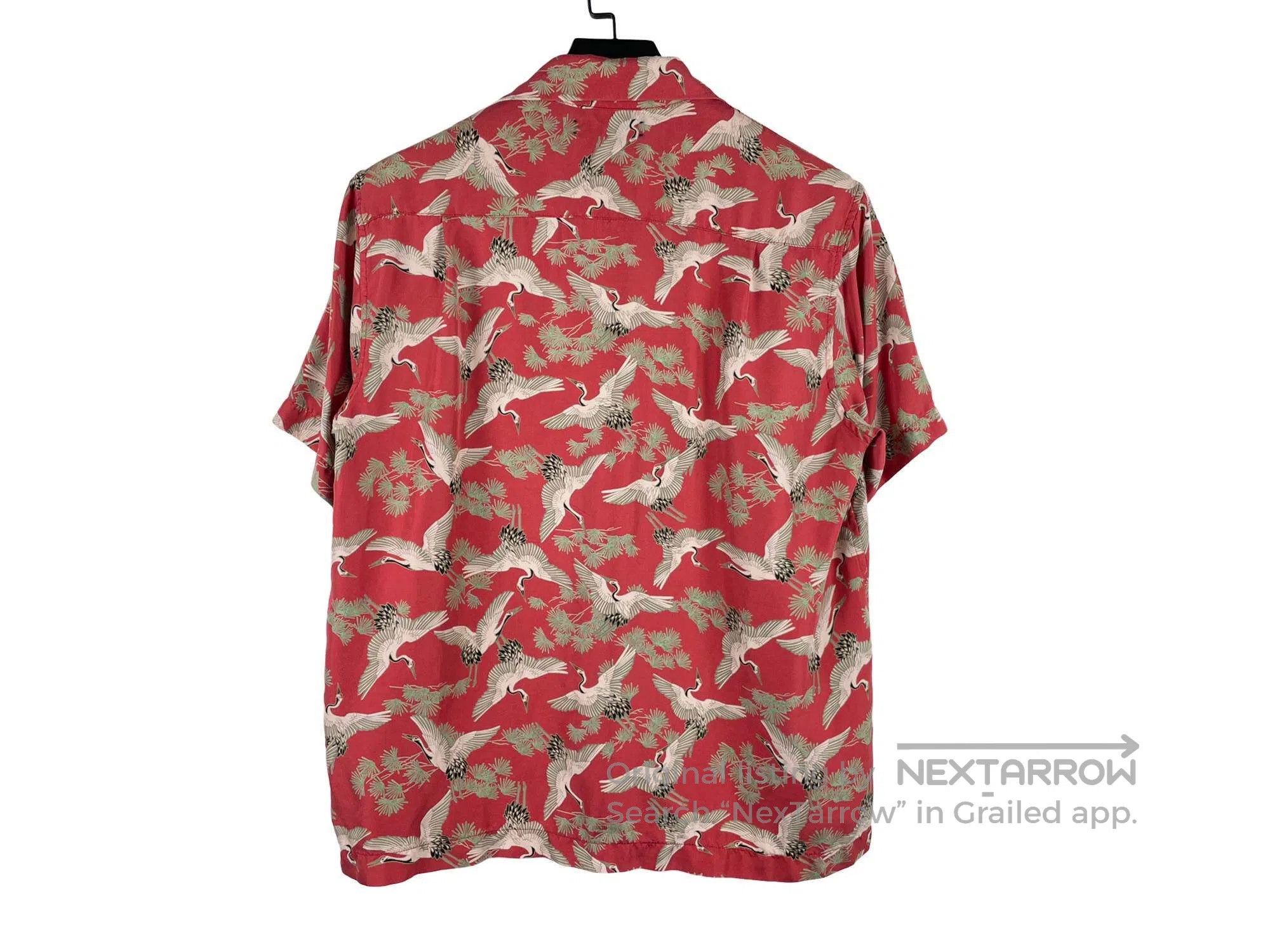 Amiri AMIRI Crane Silk Short Sleeve Shirt A Size US M / EU 48-50 / 2 - 2 Thumbnail