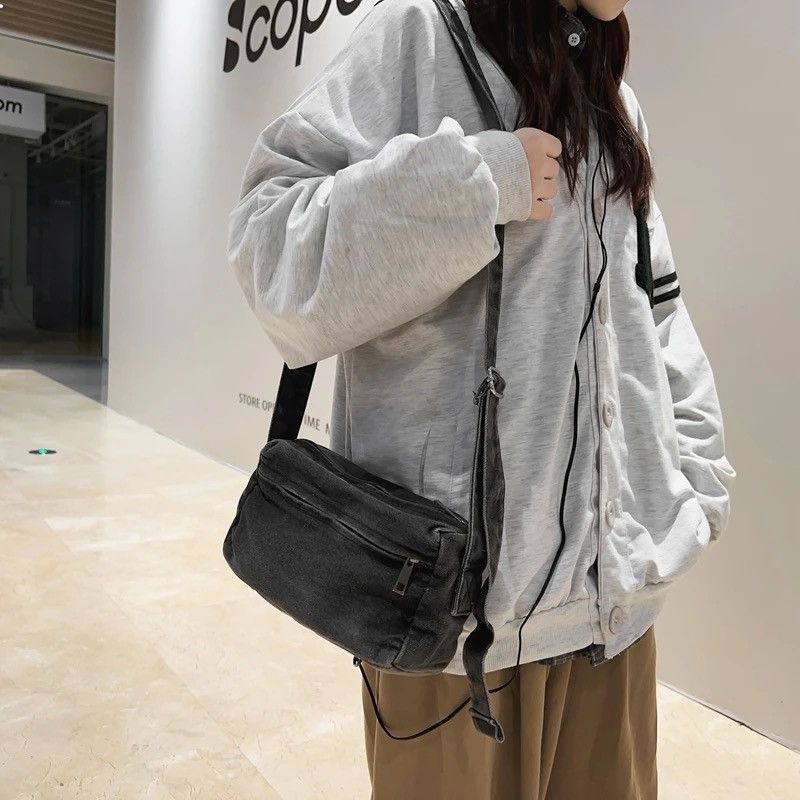 Japanese Brand Denim Unisex Bag Size ONE SIZE - 2 Thumbnail