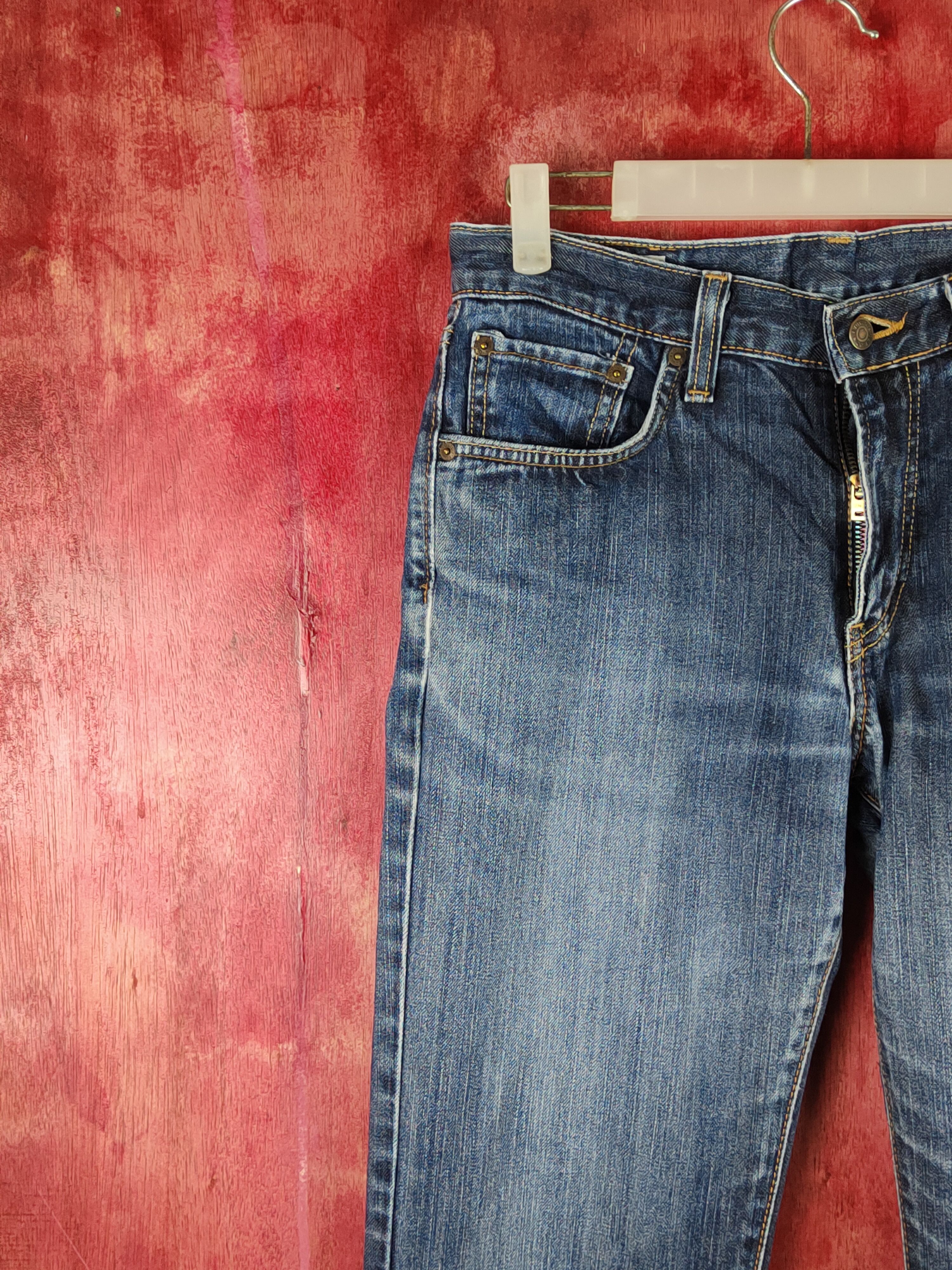 Edwin Edwin Dark Blue Faded Distressed Ripped Jeans #S1632 Size US 31 - 3 Thumbnail