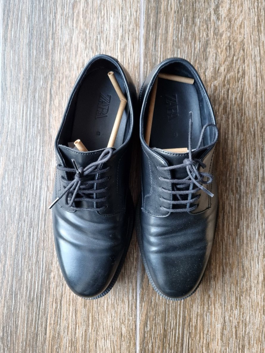 Zara black basic derbies Size US 10 / EU 43 - 4 Thumbnail