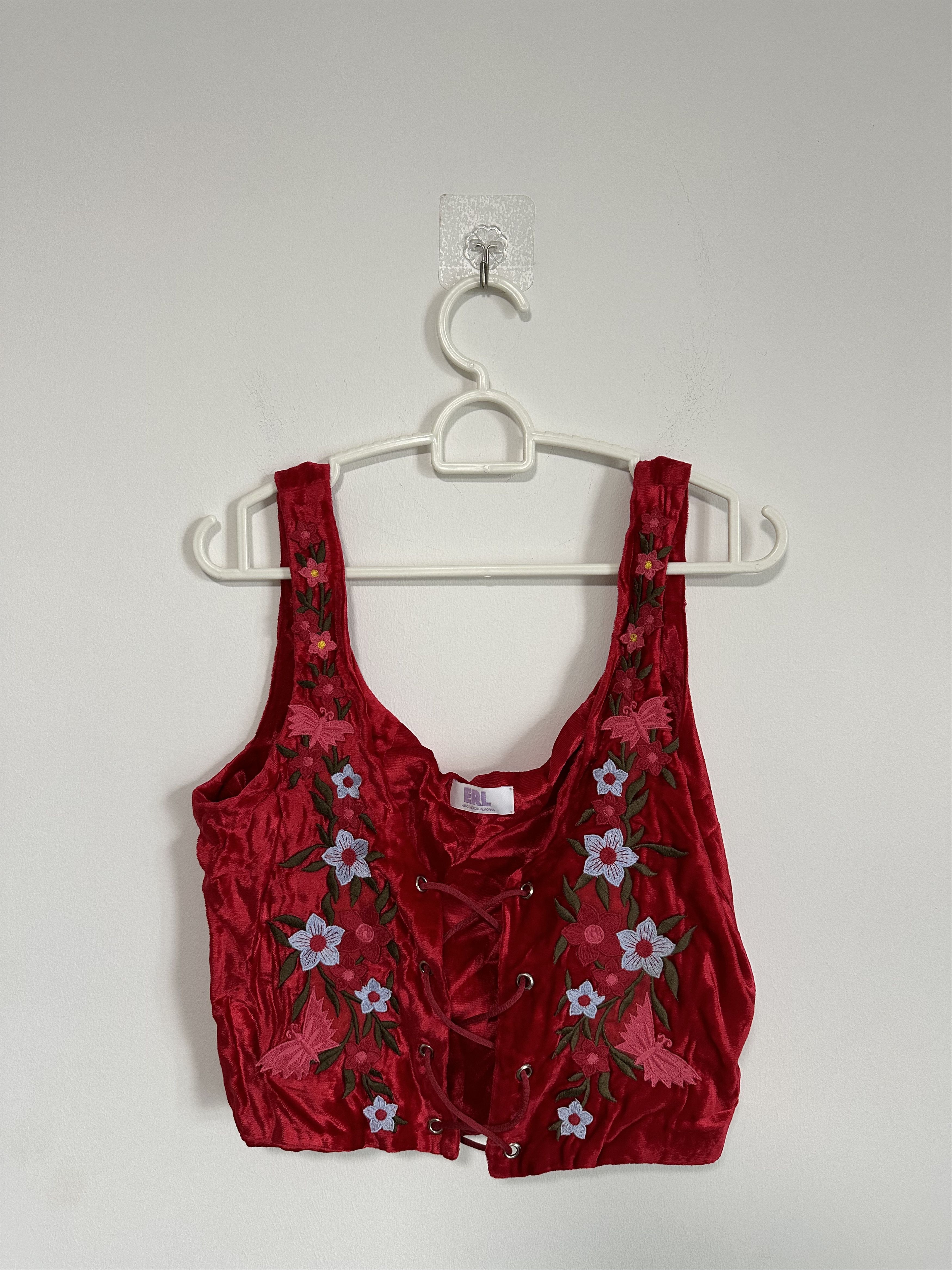 ERL ERL floral-embroidered crop top Size M / US 6-8 / IT 42-44 - 1 Thumbnail
