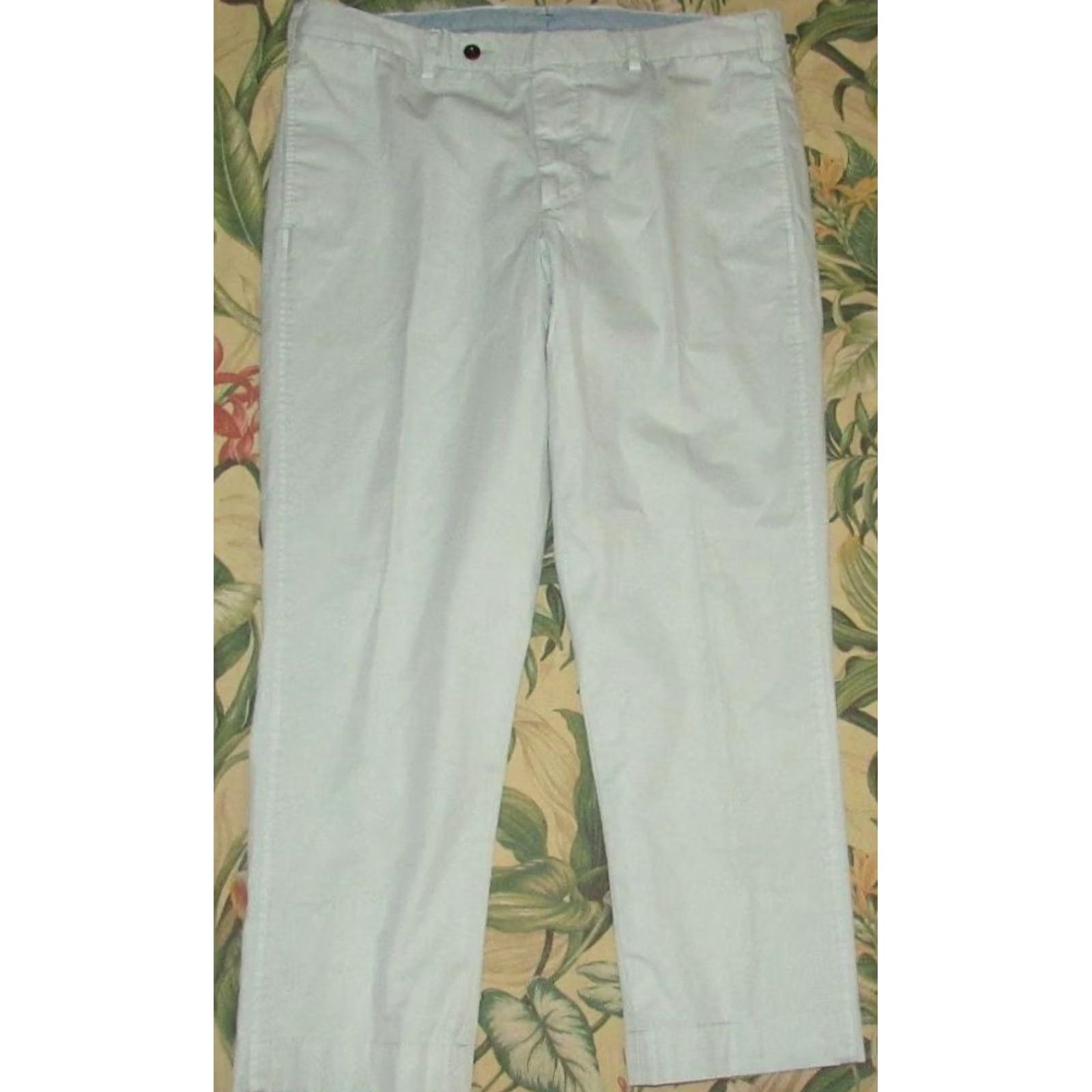Sid Mashburn SID MASHBURN Mint Green Cotton Flat Front Chino Pants 35 x 27 Mens Chino 35 Mint Green 100% Cotton Flat Front Pants 90s? Size US 35 - 3 Thumbnail