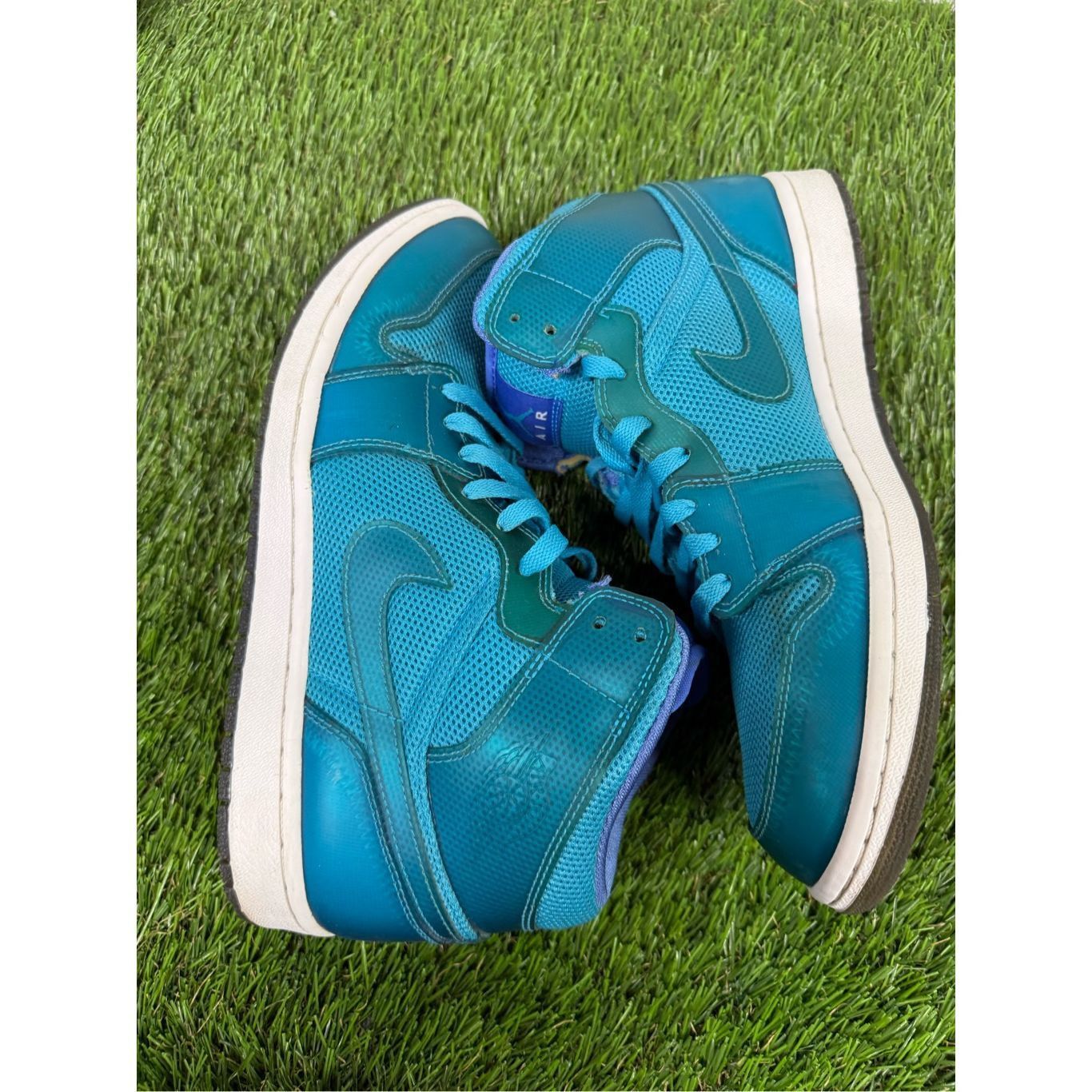 Jordan Brand Nike Mens Air Jordan 1 Phat Blue White Sz 11 364770-401 Mid Size US 11 / EU 44 - 6 Thumbnail