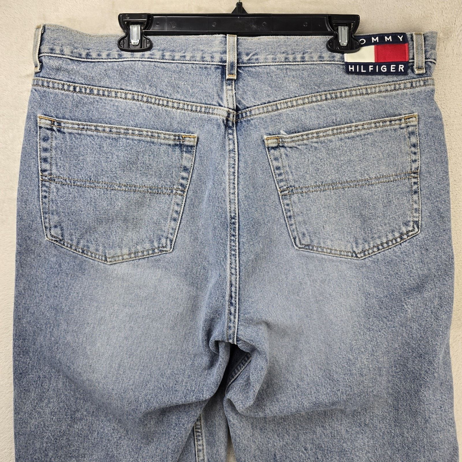 Tommy Hilfiger Vintage Tommy Hilfiger Jeans 40x24 Blue Cropped Baggy Y2K Size US 40 / EU 56 - 11 Thumbnail