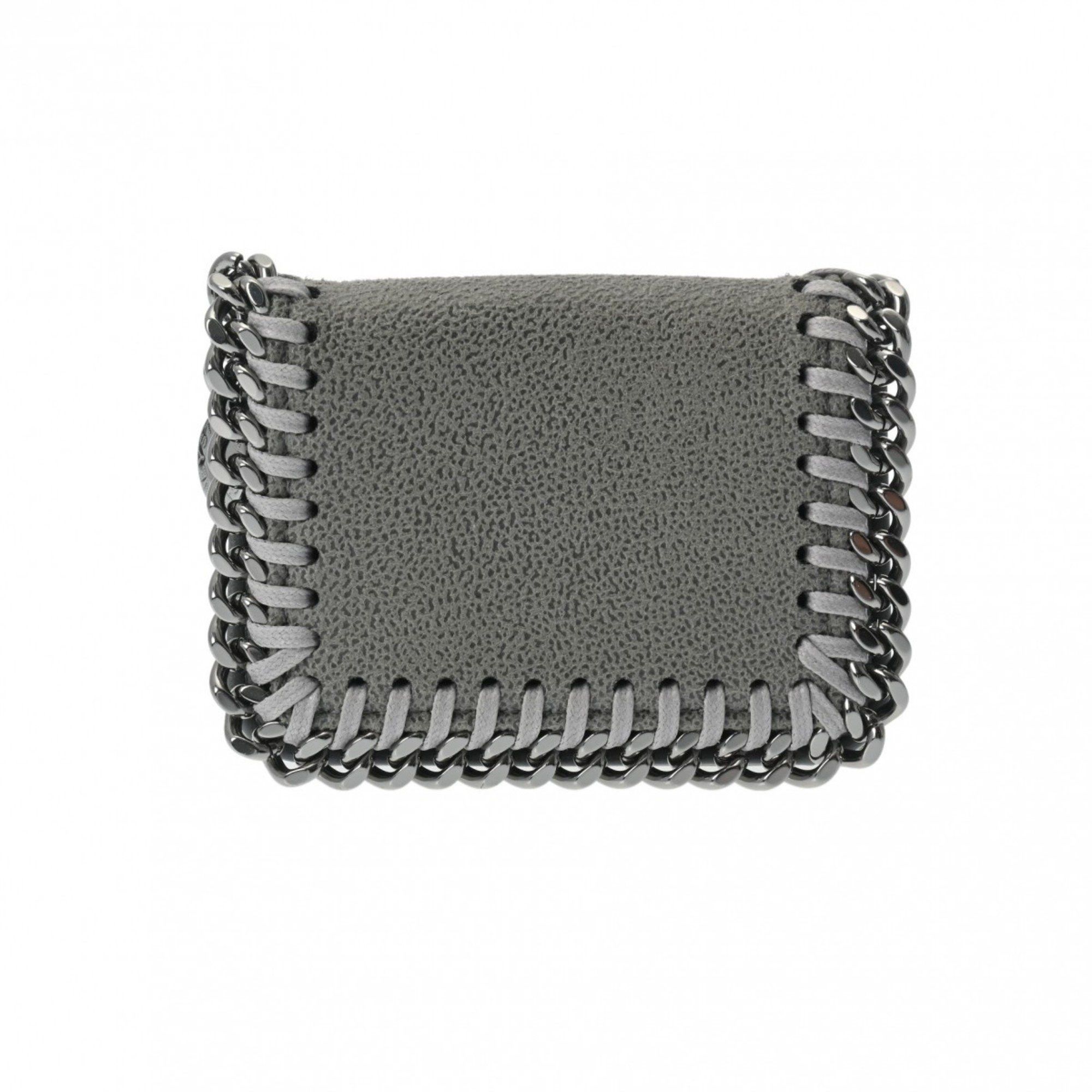Stella McCartney STELLA MCCARTNEY Falabella Small Wallet, Grey, Women's, Polyester, Tri-fold Wallet Size ONE SIZE - 1 Thumbnail