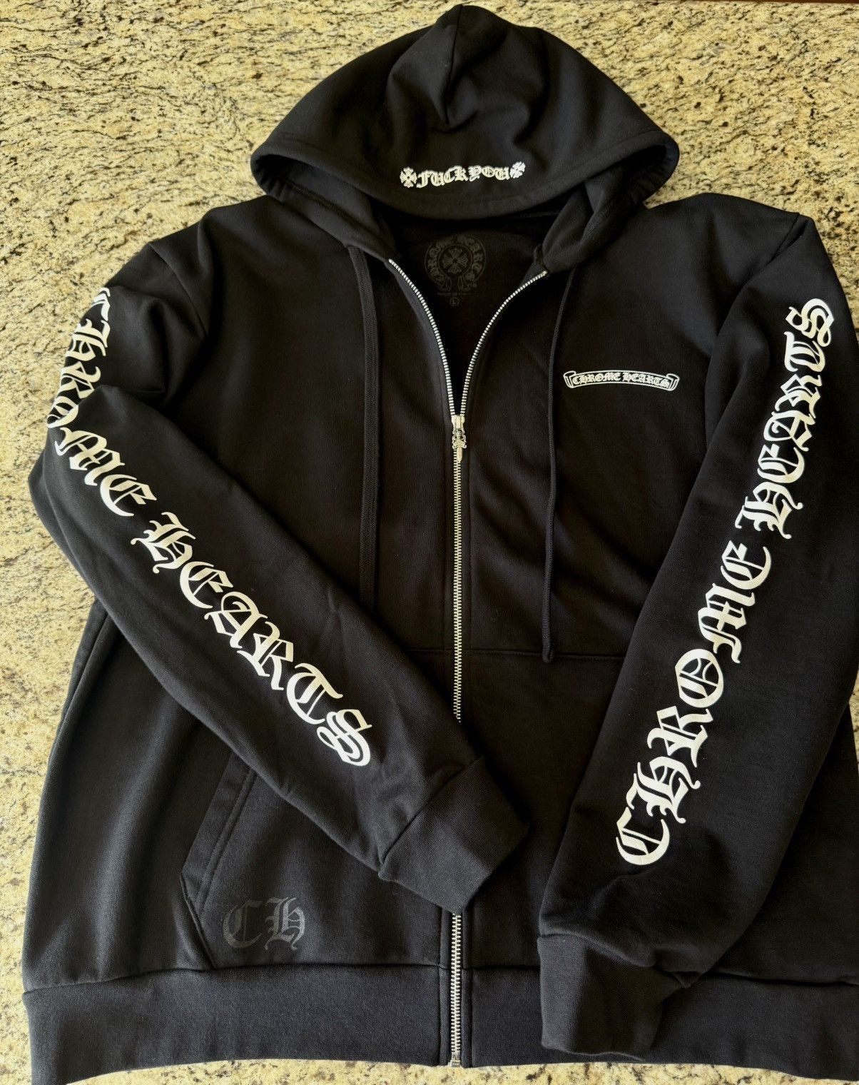 Chrome Hearts Fuck You Zip Hoodie | Grailed