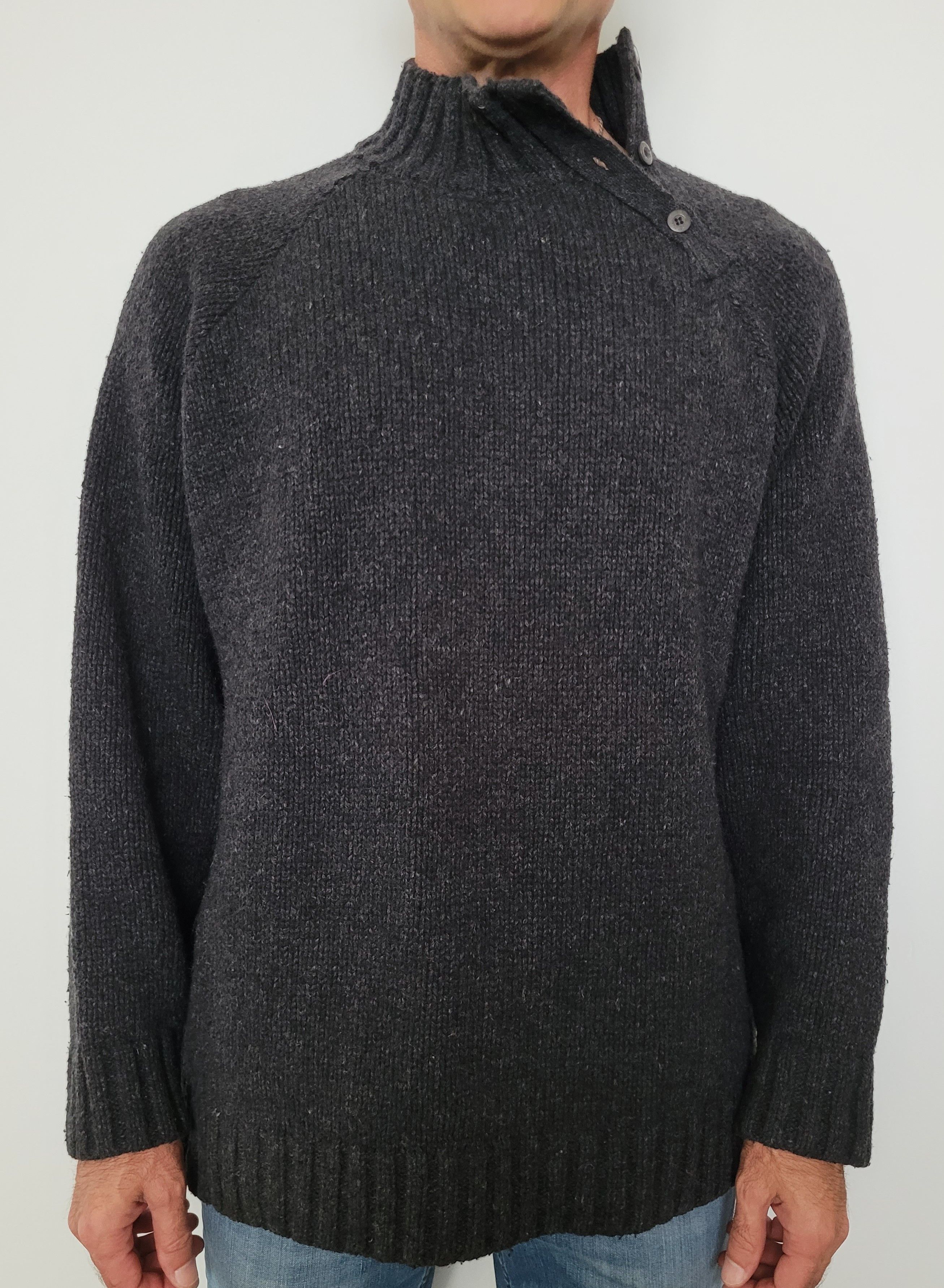 Other Talgo Oceanic Trend Wool Button Mock Neck Sweater Paris Size US L / EU 52-54 / 3 - 1 Thumbnail