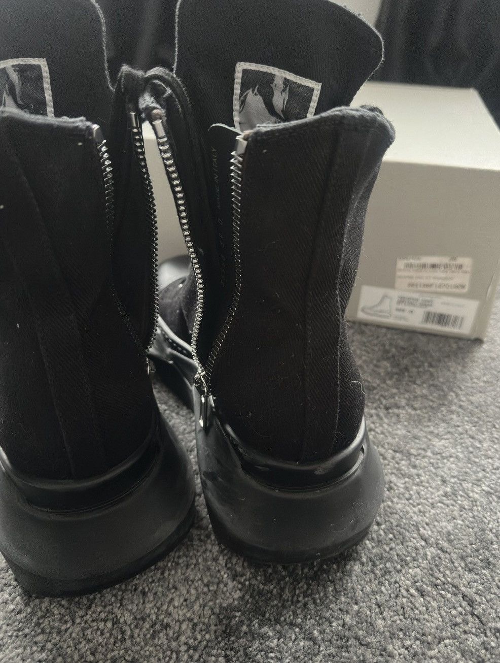 Rick Owens Rick Owens Ramones Abstracts Triple Black Sz. 44 Size US 11 / EU 44 - 4 Thumbnail