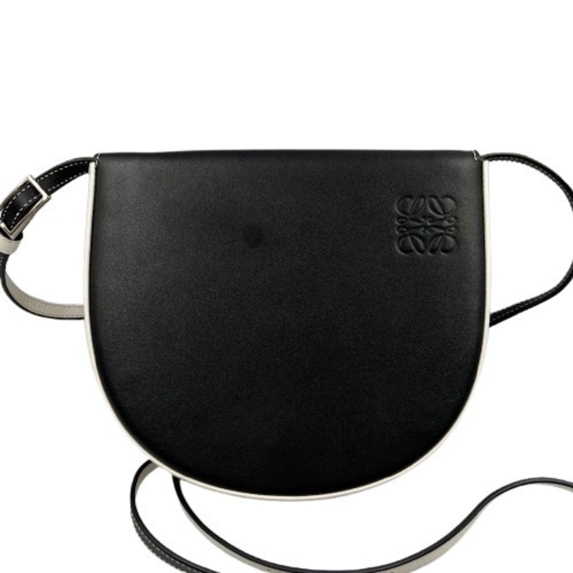 Loewe Heel Bag Shoulder Black White, Women's