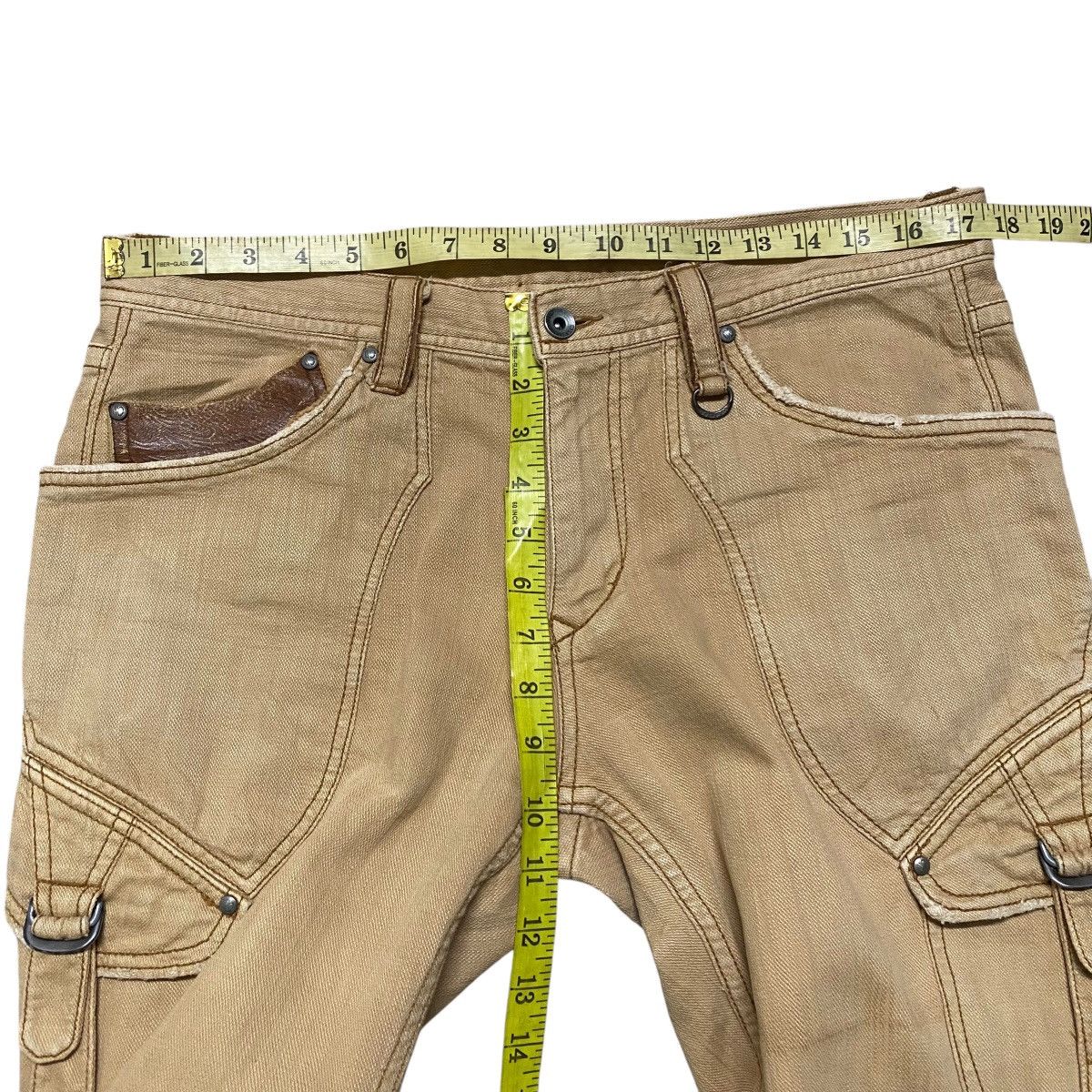 Nicole Club Y2K NCFM Denim Cargo Flare Pants Size US 34 / EU 50 - 15 Thumbnail