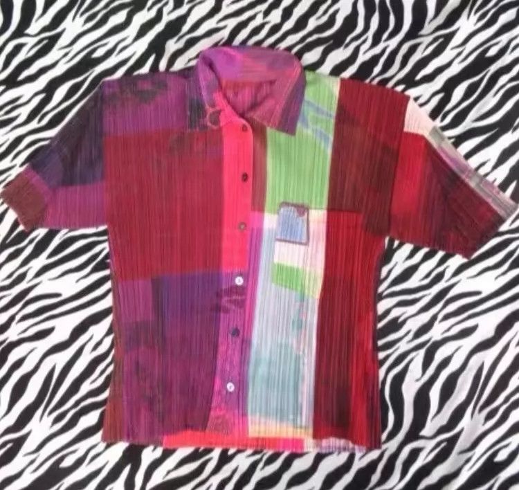 Issey Miyake Issey Miyake size:3 Red pleated cardigan Size S / US 4 / IT 40 - 1 Thumbnail