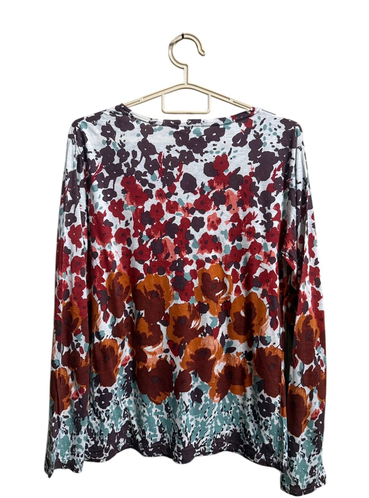 Issey Miyake Plantation Floral-printed Long-sleeve Blouse Size M / US 6-8 / IT 42-44 - 4 Thumbnail