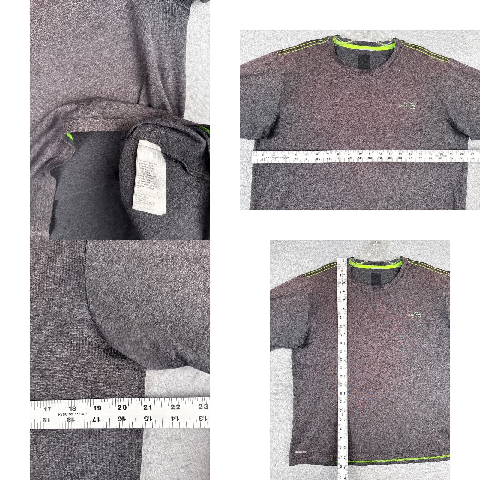 The North Face The North Face Shirt Men Medium Gray Short Sleeve Crew Polyester Vaporwick READ Size US M / EU 48-50 / 2 - 8 Thumbnail