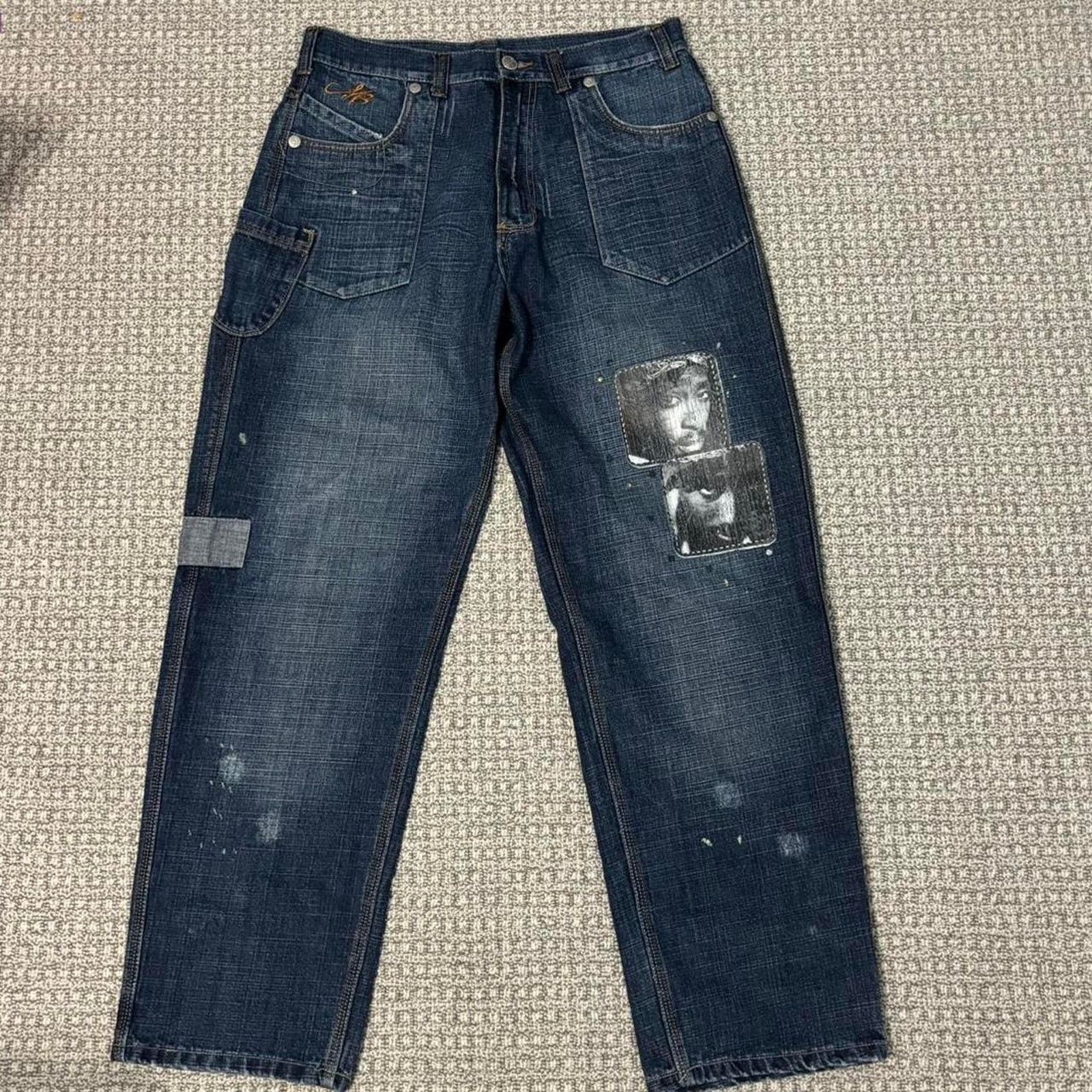 Makaveli Vintage Makaveli Tupac Shakur Extremely Baggy Y2K Jeans Size US 34 / EU 50 - 1 Thumbnail