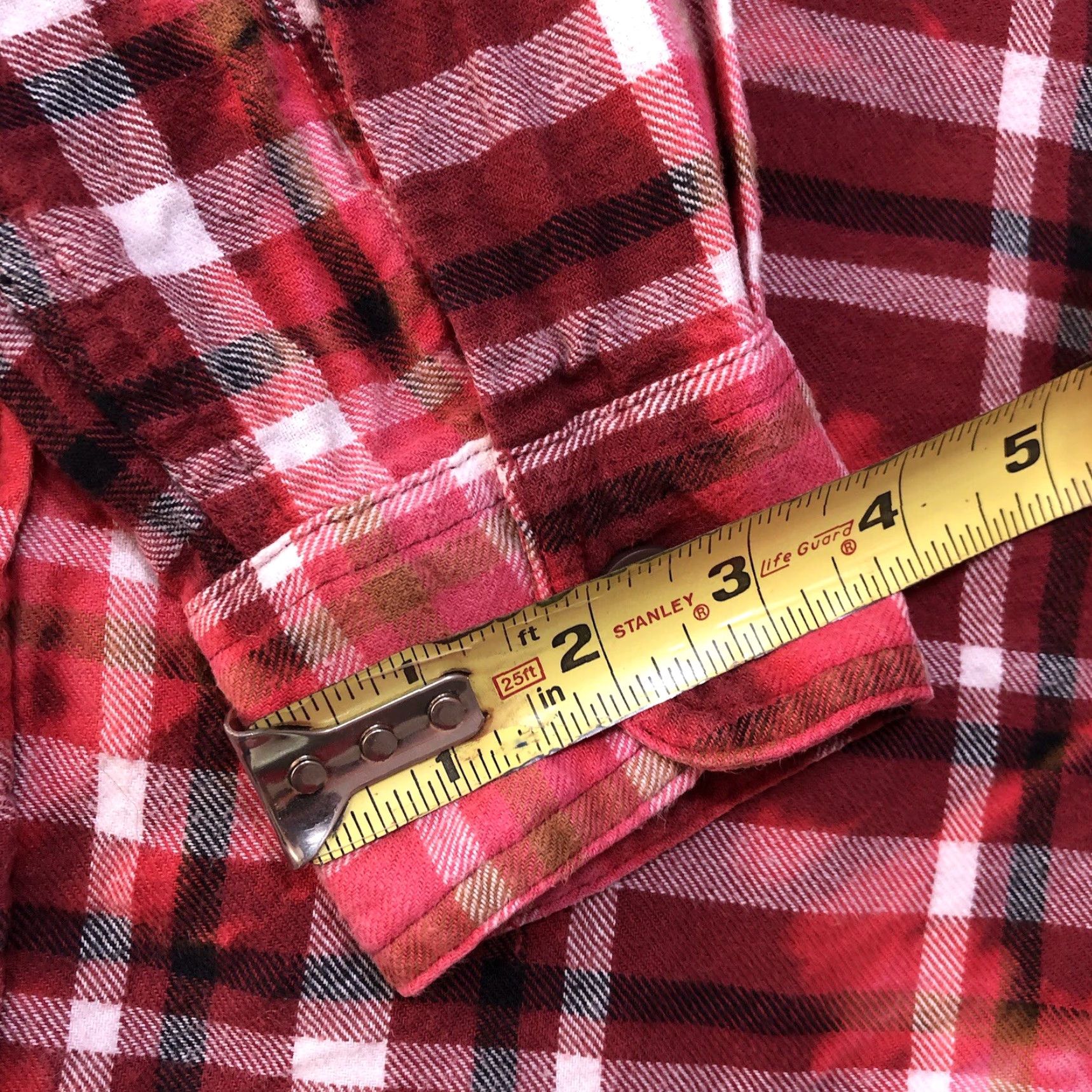 Wrangler VINTAGE Wrangler Long Sleeve Shirt Button Up Mens XL Acid Wash Tie Dye Red Plaid Flannel Size US XL / EU 56 / 4 - 7 Thumbnail