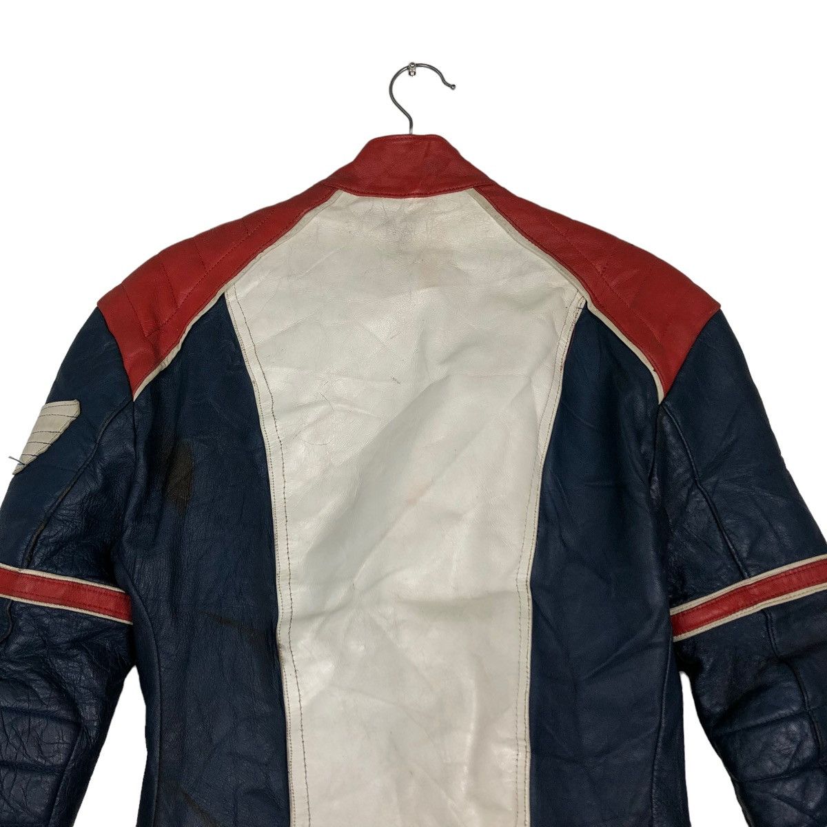 Vintage 🔥VINTAGE BIKER LEATHER JACKET RACING MADE IN ENGLAND ECHTES Size US M / EU 48-50 / 2 - 9 Thumbnail