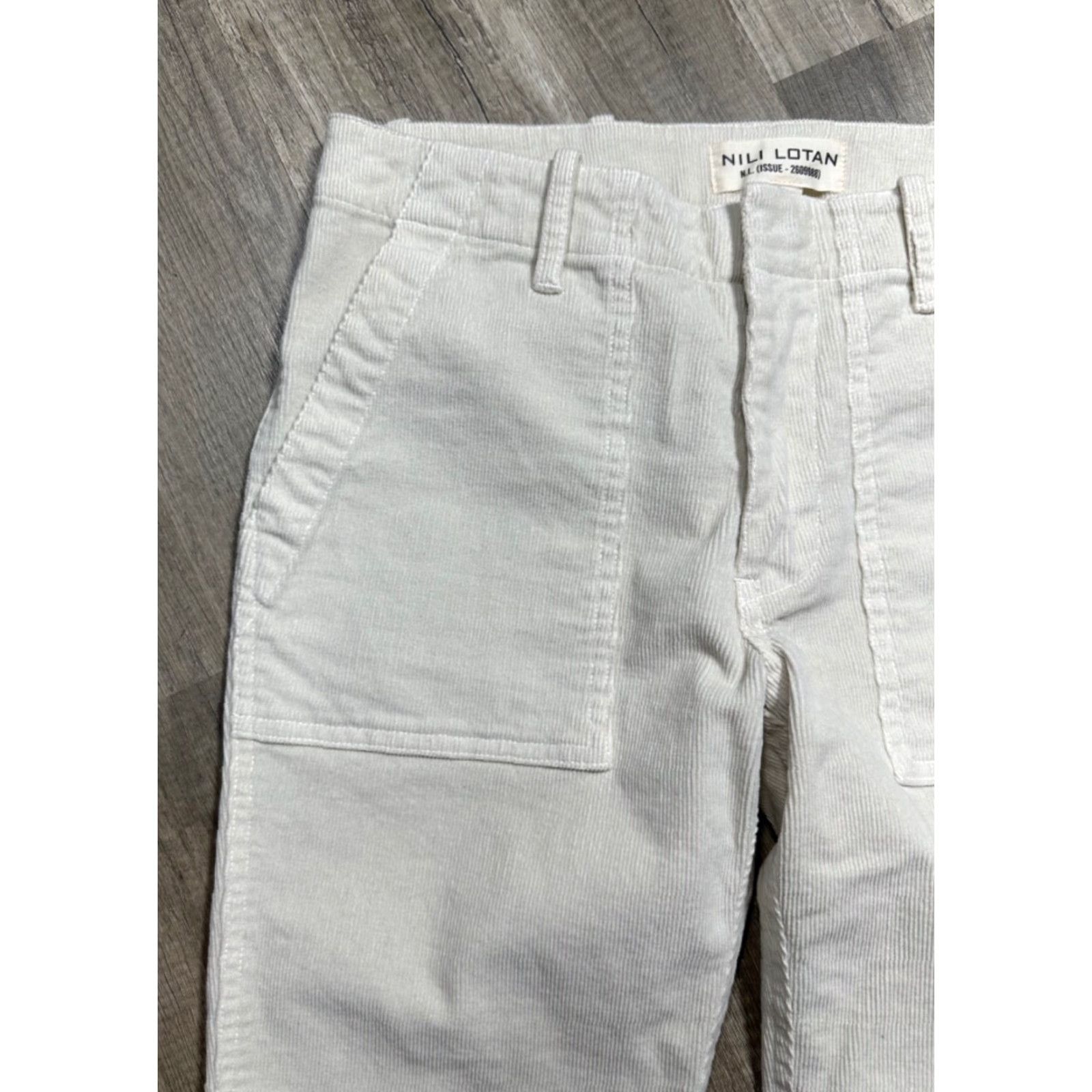 Nili Lotan Nili Lotan Jenna Pant Corduroy Ivory 00 Women Size 24" / US 00 / IT 34 - 7 Thumbnail