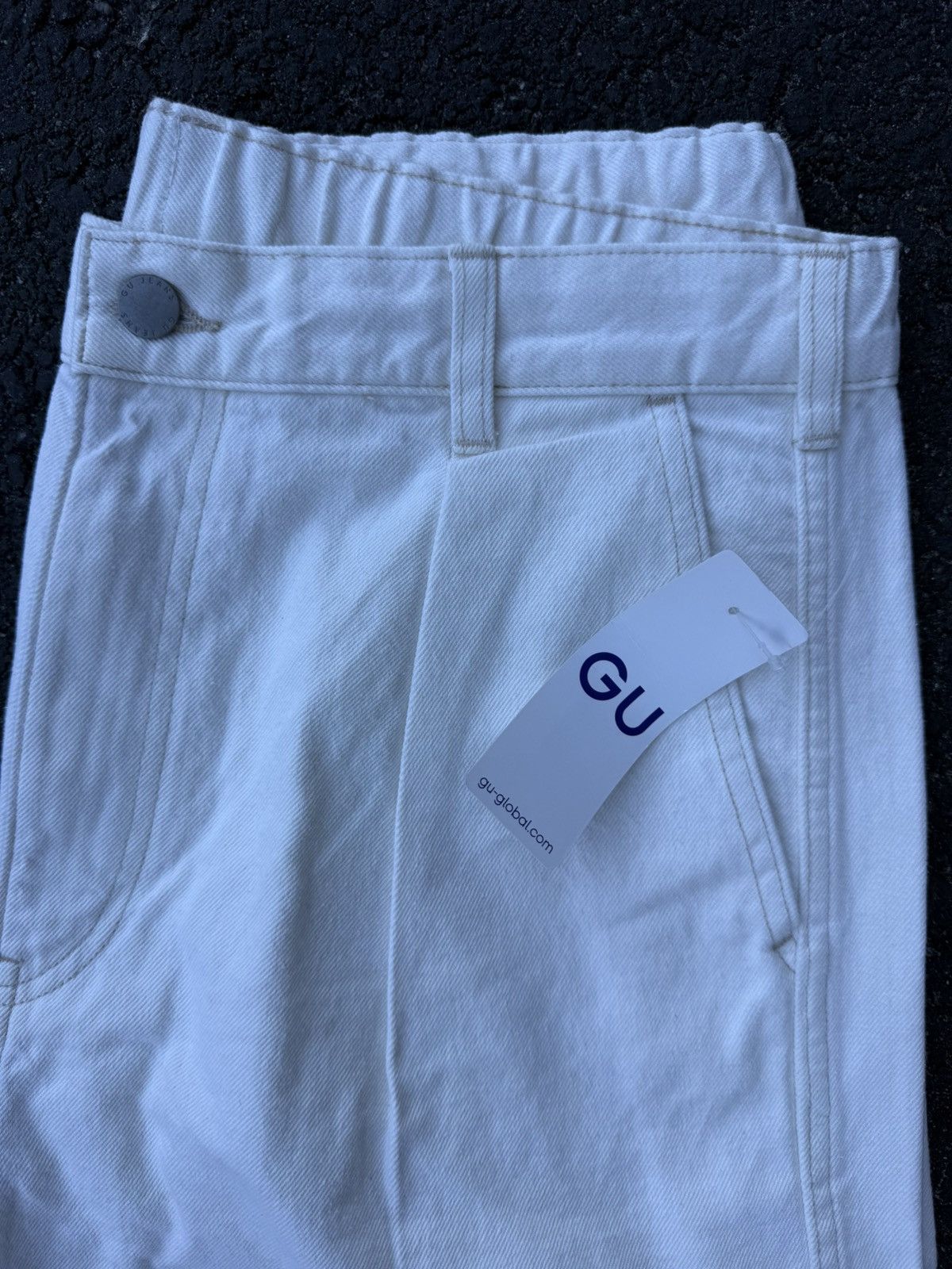 GU GU barrel leg white denim jeans Size US 30 / EU 46 - 2 Thumbnail