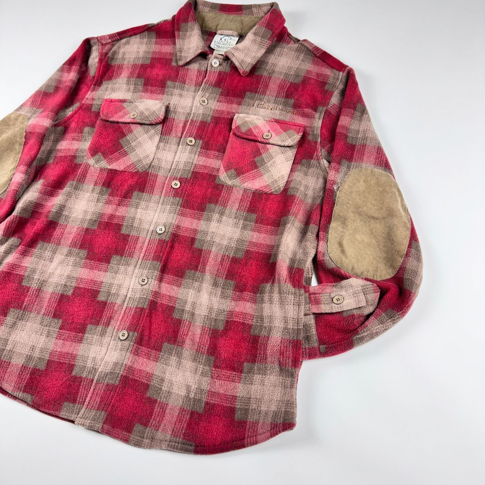 Orvis Ducks Unlimited Fleece L Plaid Hunting Shacket Workwear Size US L / EU 52-54 / 3 - 5 Thumbnail