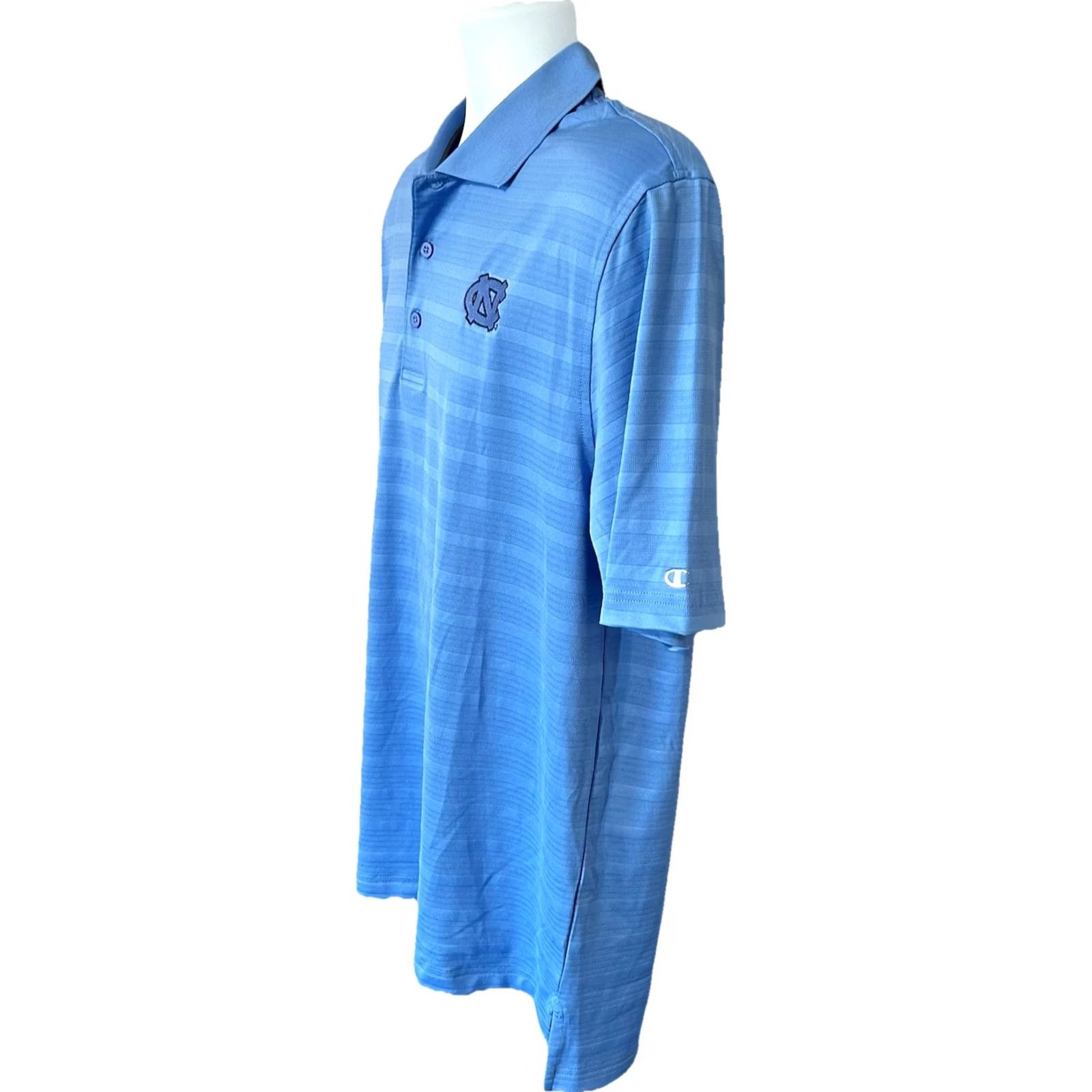 Champion UNC Tar Heels Polo Shirt Men Large Blue Champion Shirt Polo Button Collar Regular Fit Size US L / EU 52-54 / 3 - 7 Thumbnail