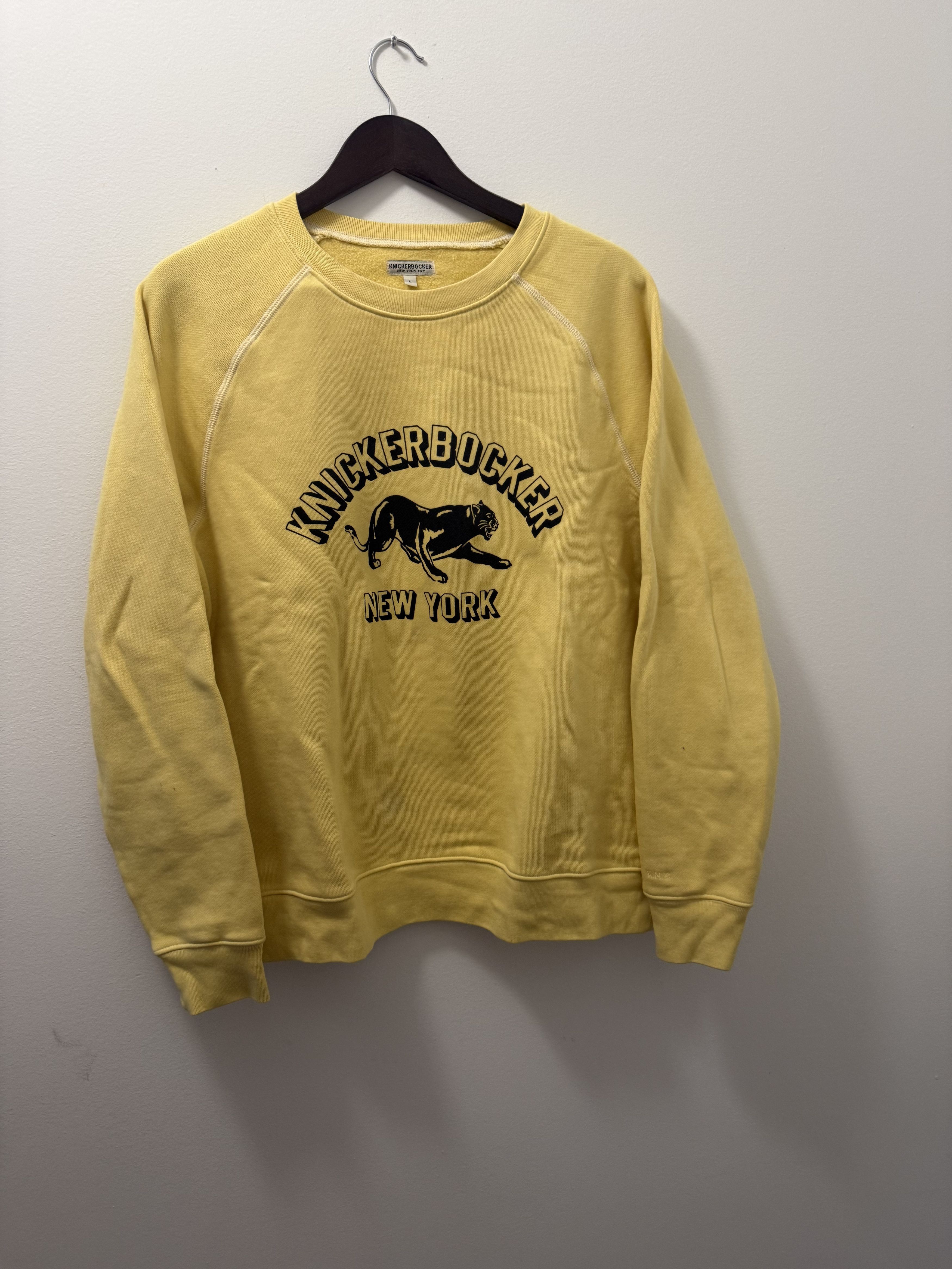 Knickerbocker Mfg Co Knickerbocker Yellow Big Cat / Panther Sweater Size US L / EU 52-54 / 3 - 1 Thumbnail