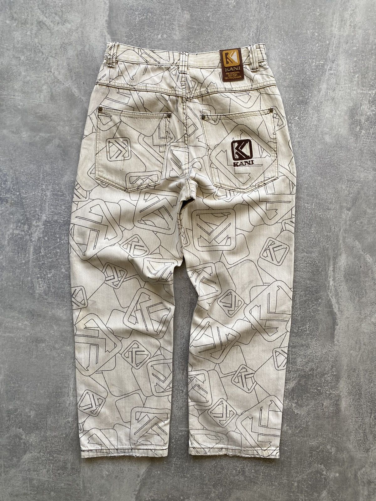 Karl Kani × Vintage Rare Vintage Karl Kani Monogram Baggy Jeans Rap Size US 30 / EU 46 - 5 Thumbnail