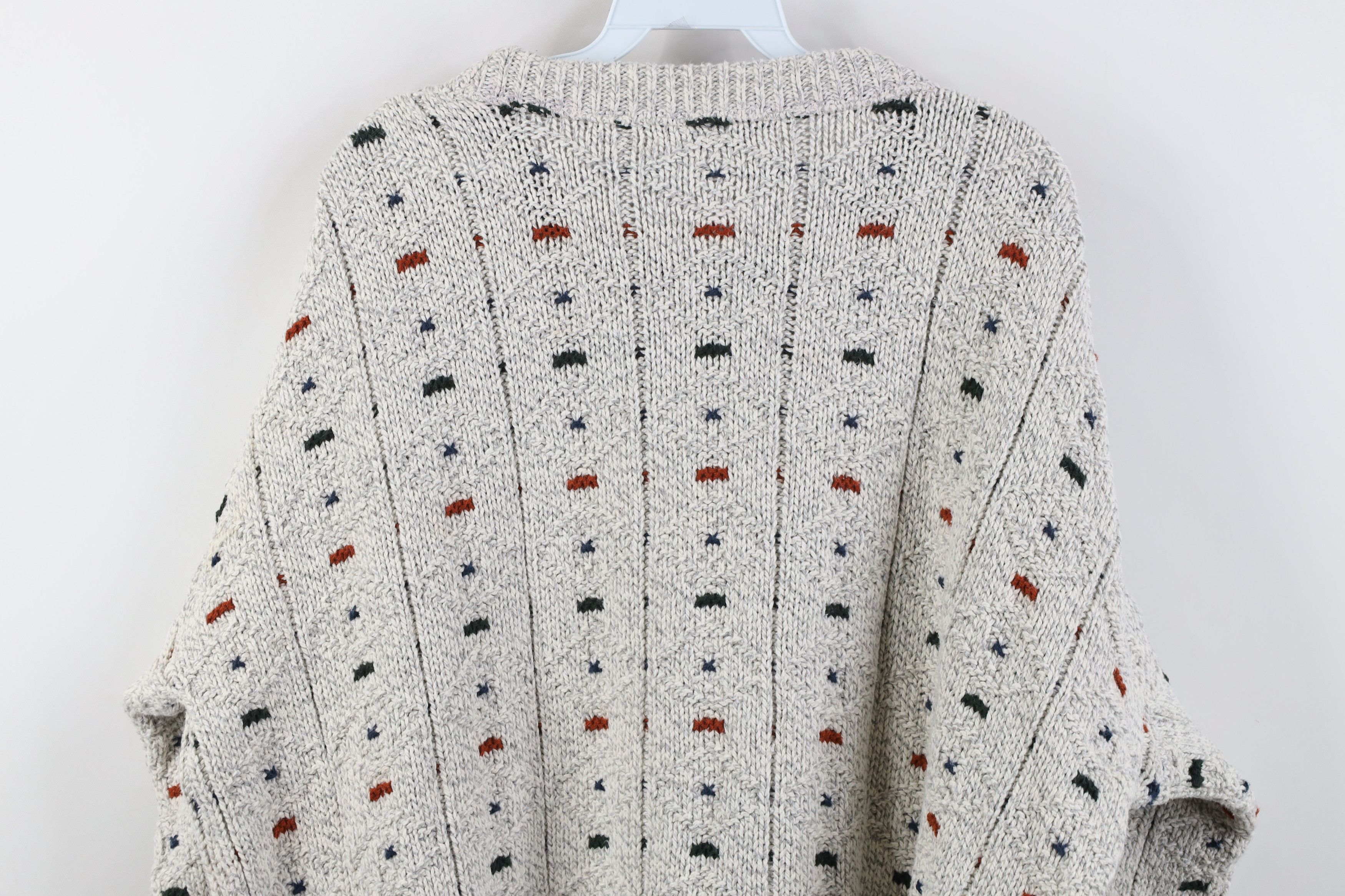 Vintage Vintage 90s Streetwear Cotton Geometric Knit Sweater USA Size US L / EU 52-54 / 3 - 12 Thumbnail