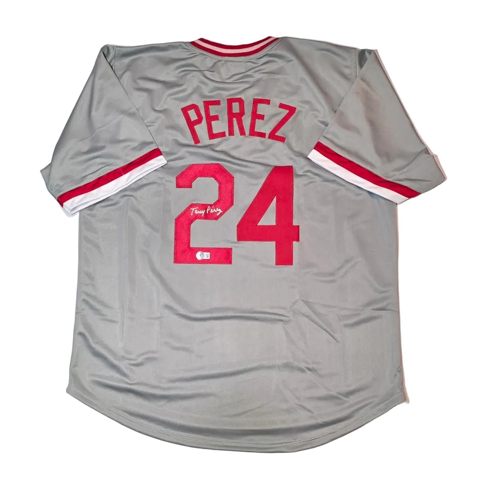 Other Signed Tony Perez Cincinnati Baseball Jersey Beckett COA Size ONE SIZE - 2 Thumbnail