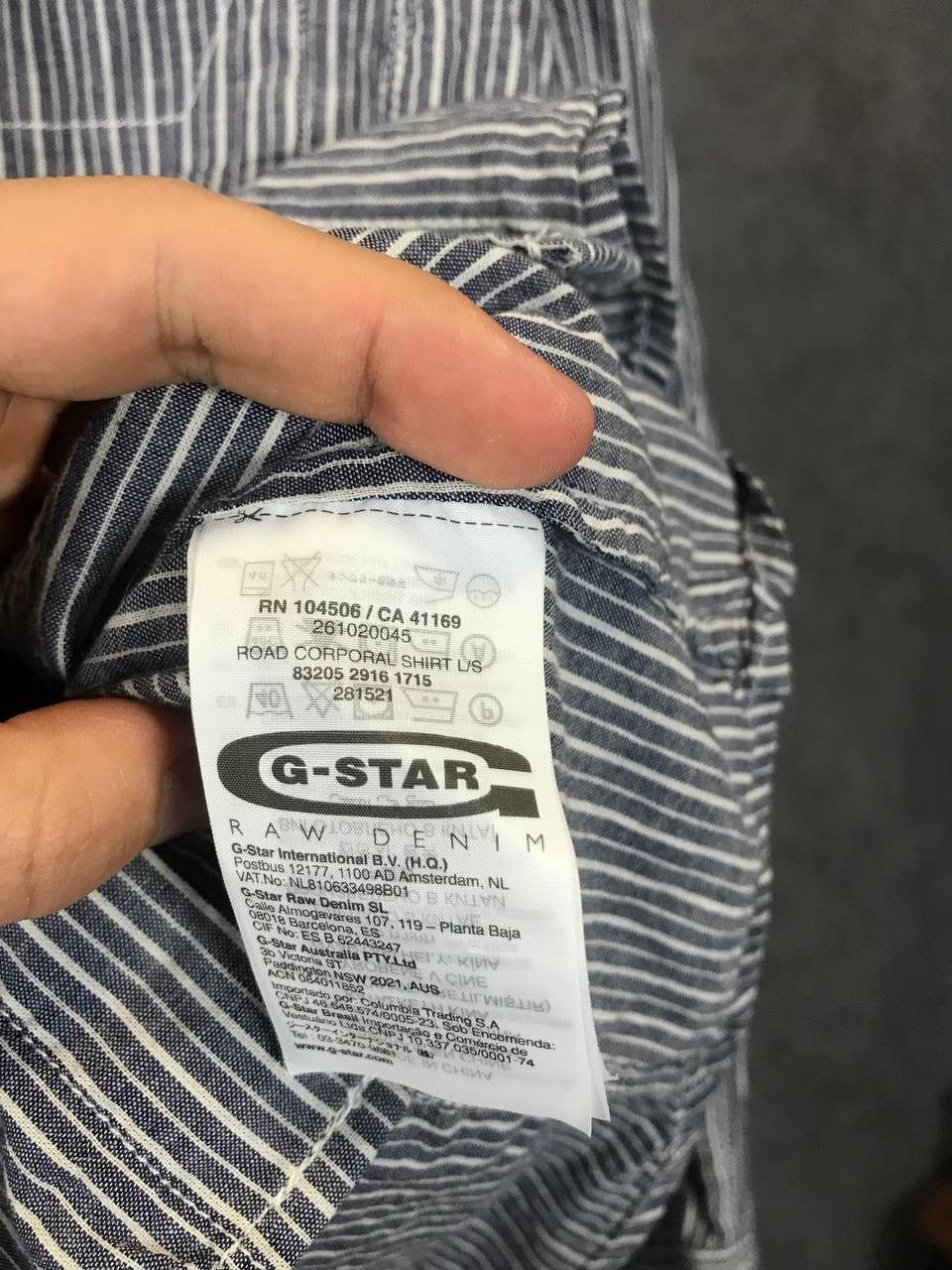 G-Star G Star Raw double pocket striped shirt Size US M / EU 48-50 / 2 - 6 Thumbnail