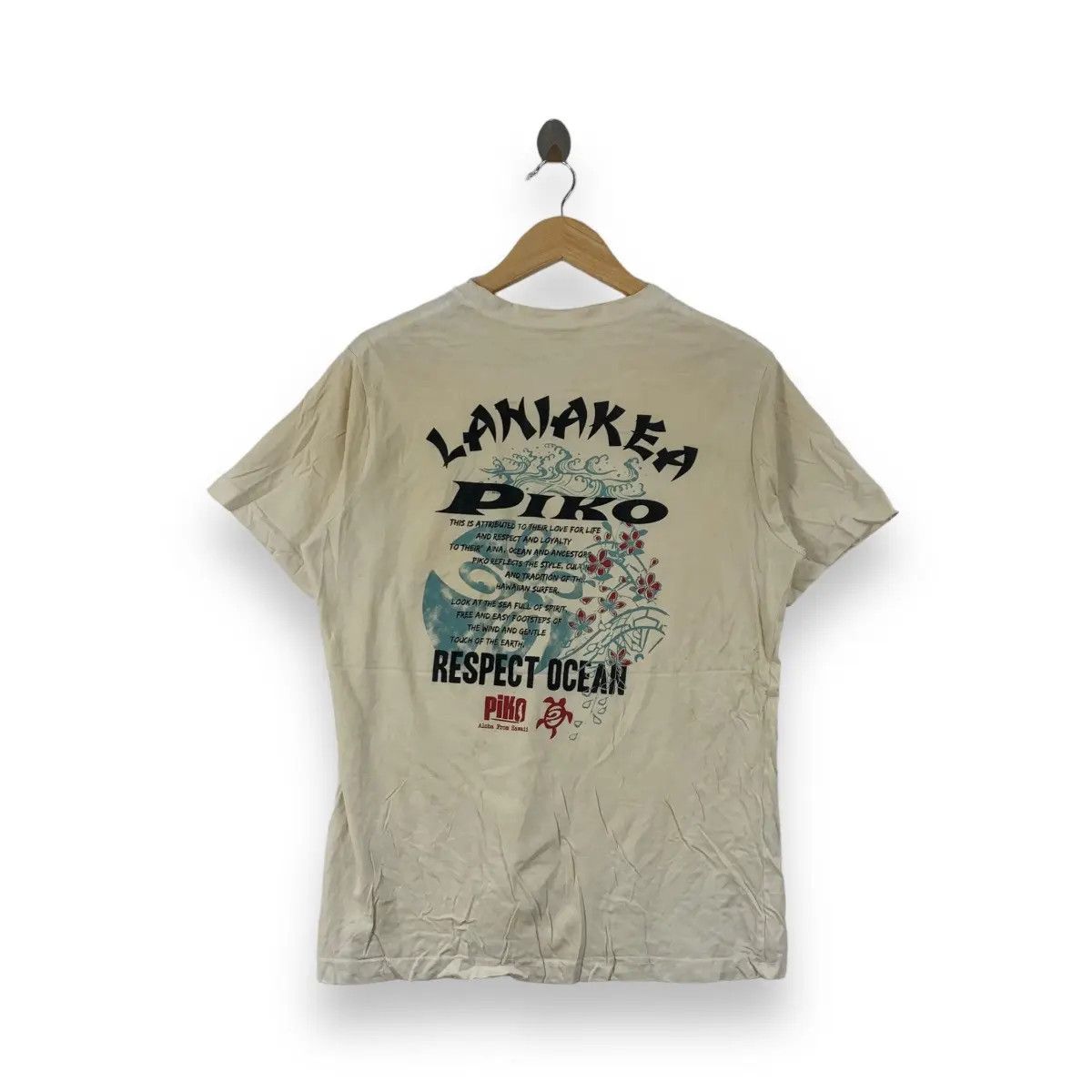 Vintage Vintage PIKO LANIAKEA HAWAII Natural Sun Faded Tee Shirt Top Size US L / EU 52-54 / 3 - 3 Thumbnail