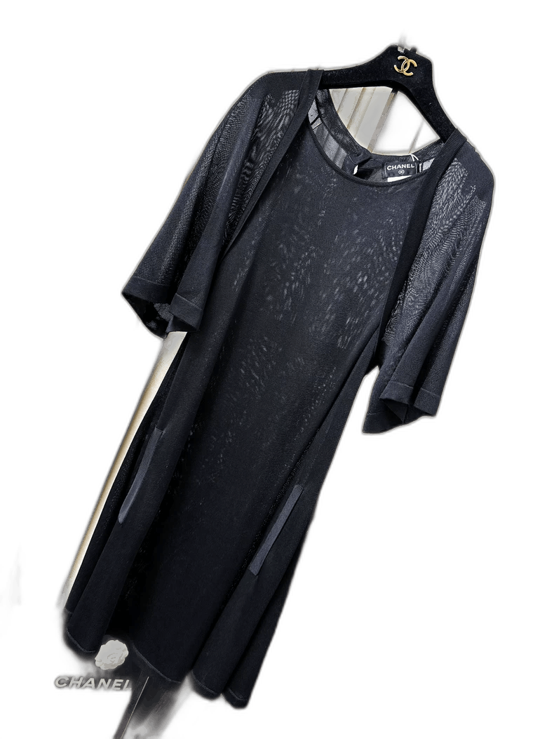 Chanel Chanel Black Cape Short Sleeve Dress Size M / US 6-8 / IT 42-44 - 1 Thumbnail