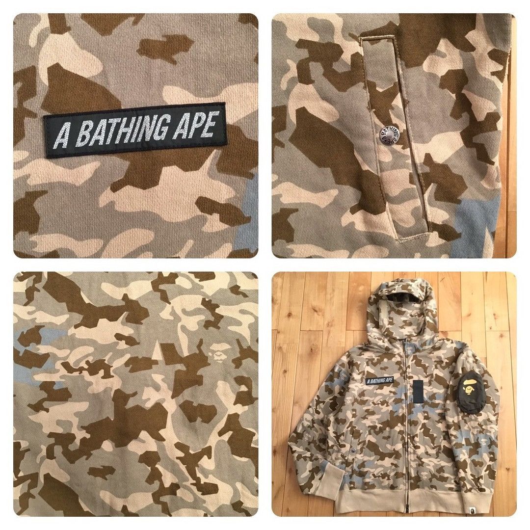 Bape BAPE SAND CAMO MILITARY RELAXED FIT FULL ZIP MASK HOODIE Size US M / EU 48-50 / 2 - 8 Thumbnail
