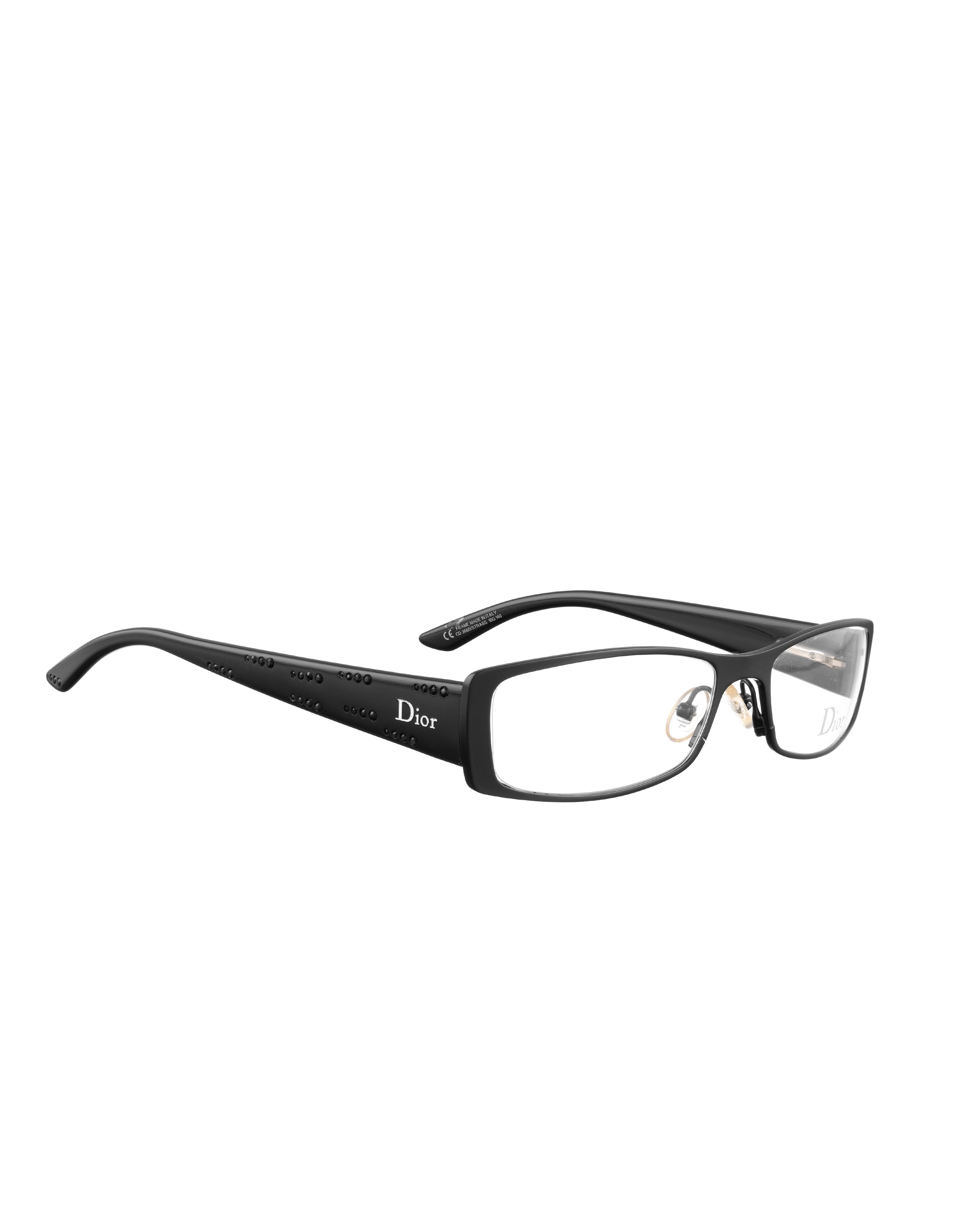 Dior Dior 00's Metal Black Glasses with Black Gems Size ONE SIZE - 1 Thumbnail