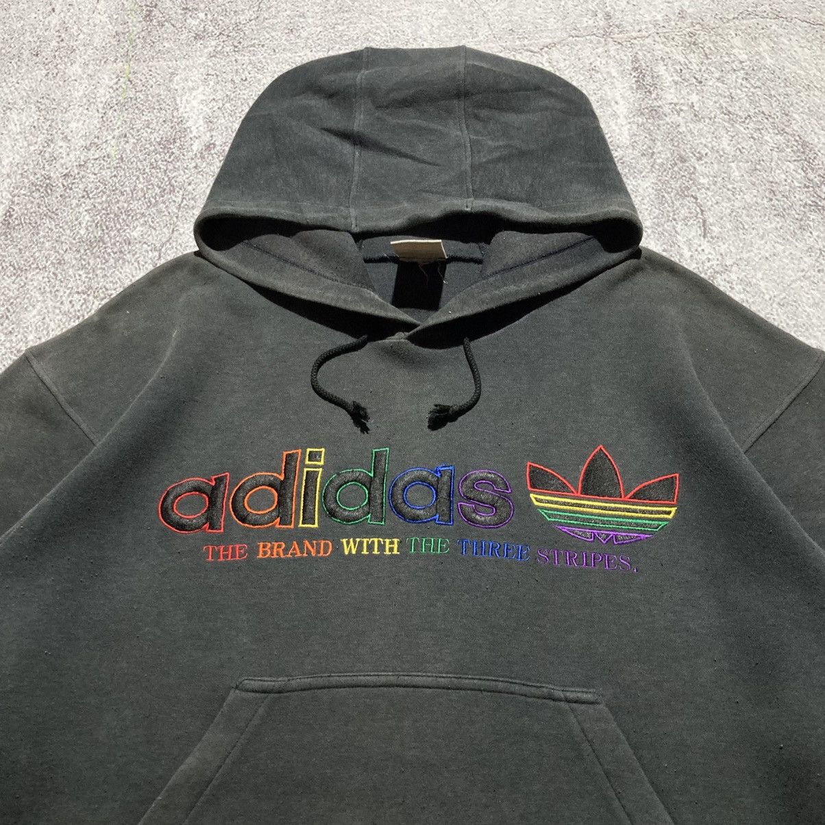Adidas 1990s Vintage Adidas Rasta Descente Reggae Hoodie Black Size US L / EU 52-54 / 3 - 4 Thumbnail