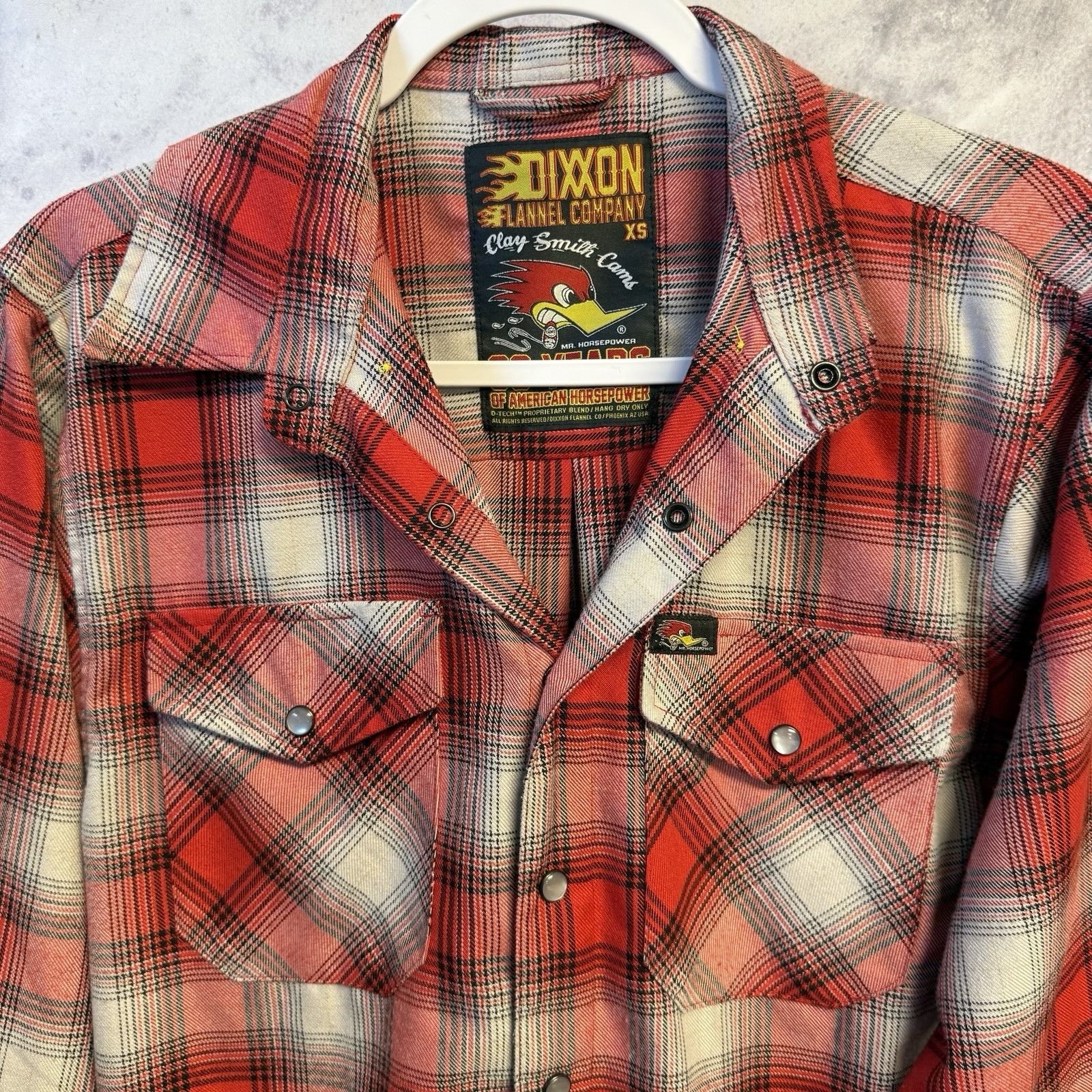 Dixxon Dixxon Flannel Co Mr Horsepower Shirt Mens XS 18.5x27 Red Lo Size US XS / EU 42 / 0 - 3 Thumbnail