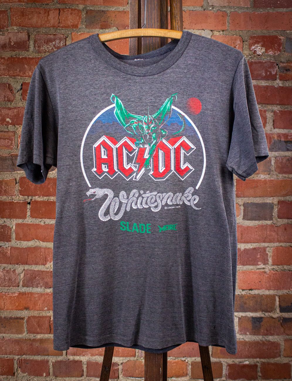 Band Tees × Vintage Vintage AC/DC Monsters of Rock Concert T Shirt 1981 Size US M / EU 48-50 / 2 - 1 Thumbnail