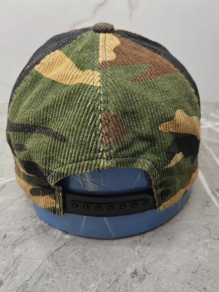 Japanese Brand Vintage Skulls Camo Style Trucker Cap Hat Size ONE SIZE - 5 Thumbnail