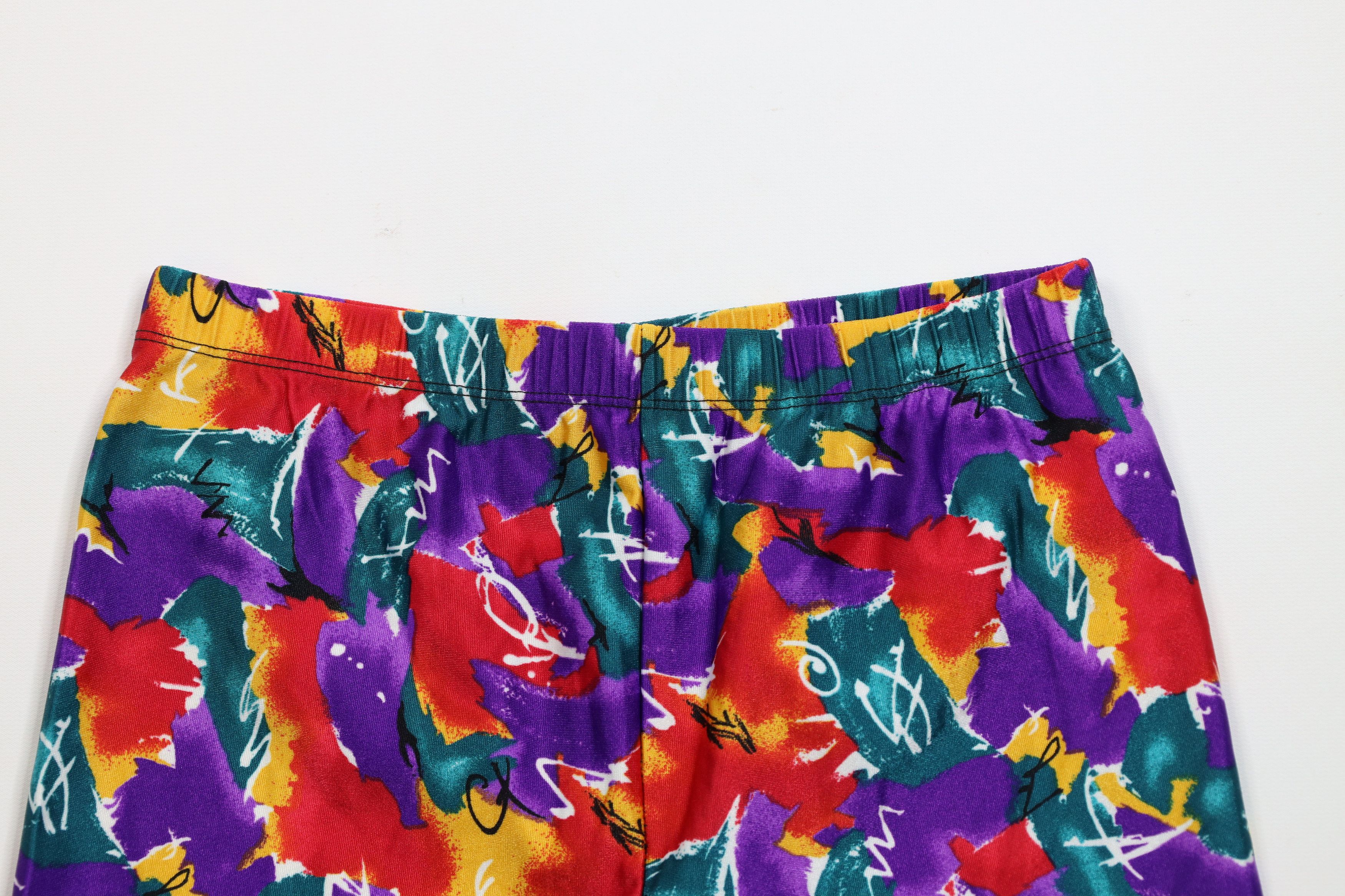 Vintage Vintage 90s Streetwear Rainbow Spandex Half Tights Shorts Size 24" / US 00 / IT 34 - 2 Thumbnail