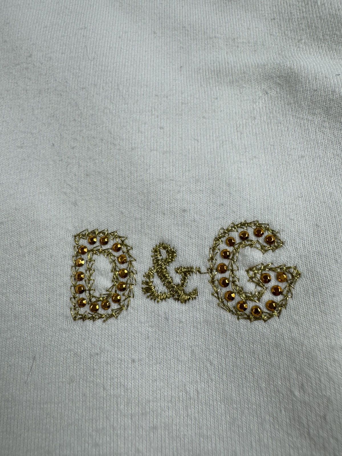 Vintage Dolce Gabbana Women’s XL Vintage D&G 90s White Y2K Zip Hoodie Pullover Size XL / US 12-14 / IT 48-50 - 13 Thumbnail