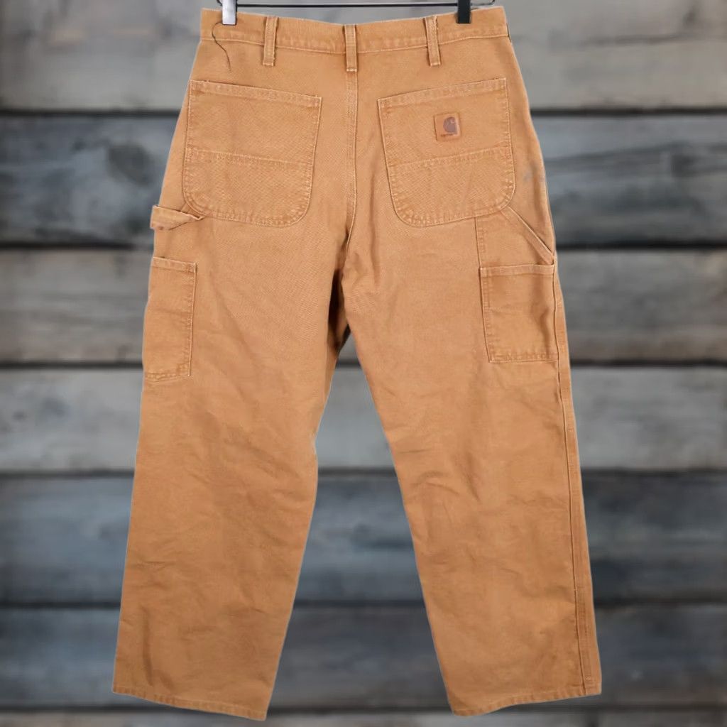 Carhartt Carhartt Pants Carhartt Canvas Carpenter Mens 31 x 28 Brown Distressed Workwear Casual Brown Mens 31x28 Size US 31 - 1 Thumbnail