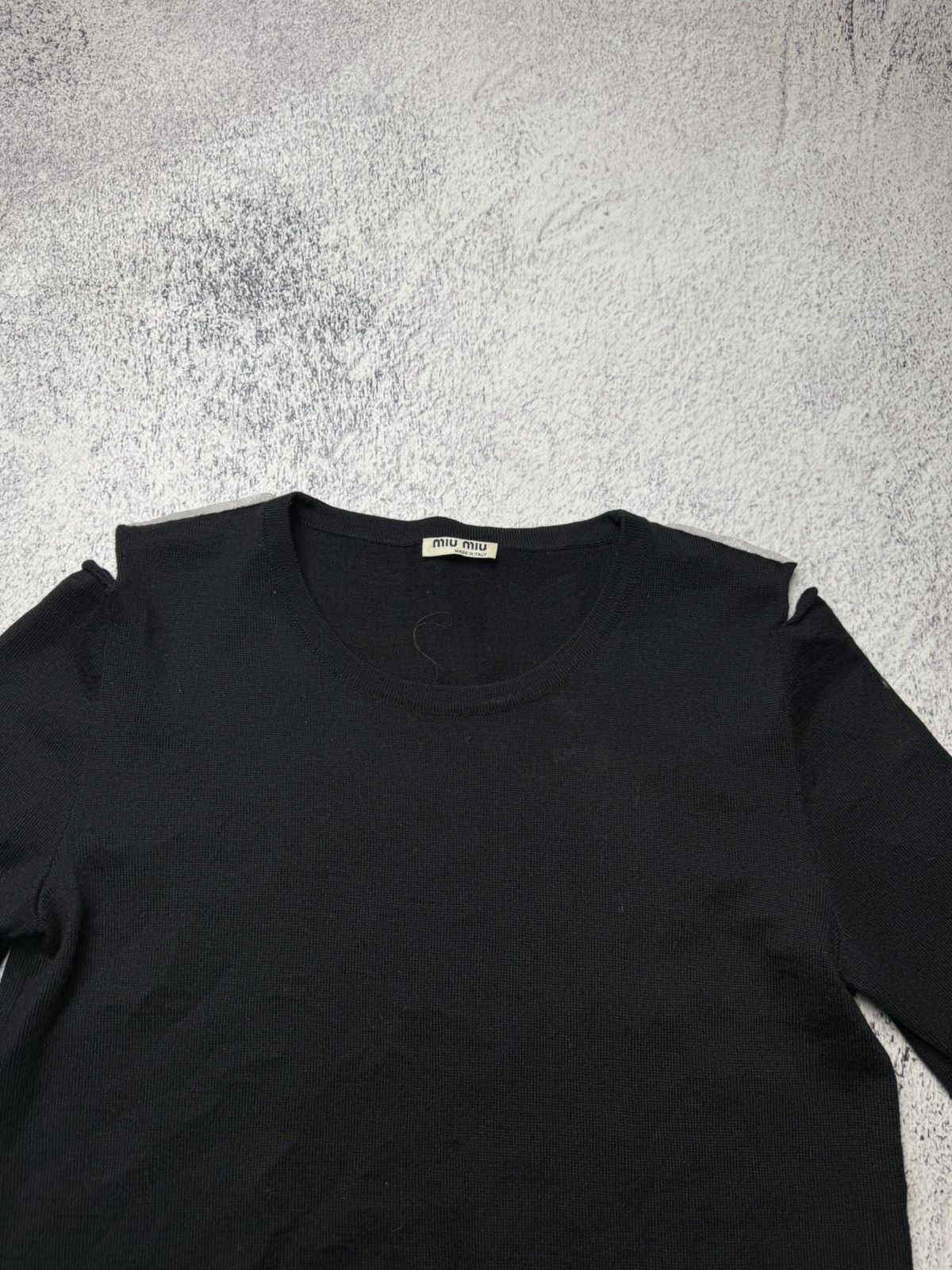 Miu Miu Miu Miu Black Knit Top – Made in Italy Size M / US 6-8 / IT 42-44 - 2 Thumbnail