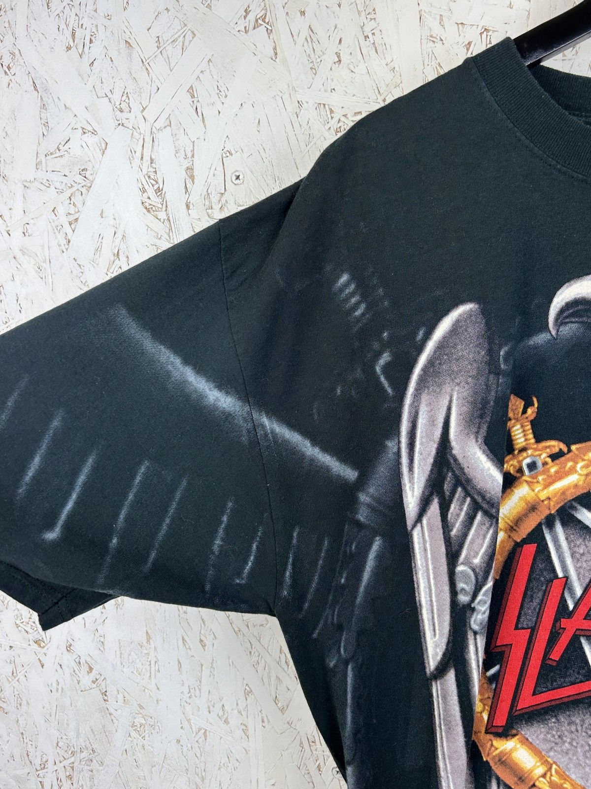 Band Tees Vintage 2004 Slayer Liquid Blue AOP Allover Print Eagle Tee Size US XL / EU 56 / 4 - 4 Thumbnail