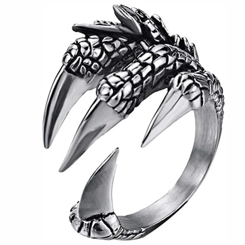 Other Vintage Silver Dragon Claw Adjustable Opening Ring Size ONE SIZE - 2 Thumbnail